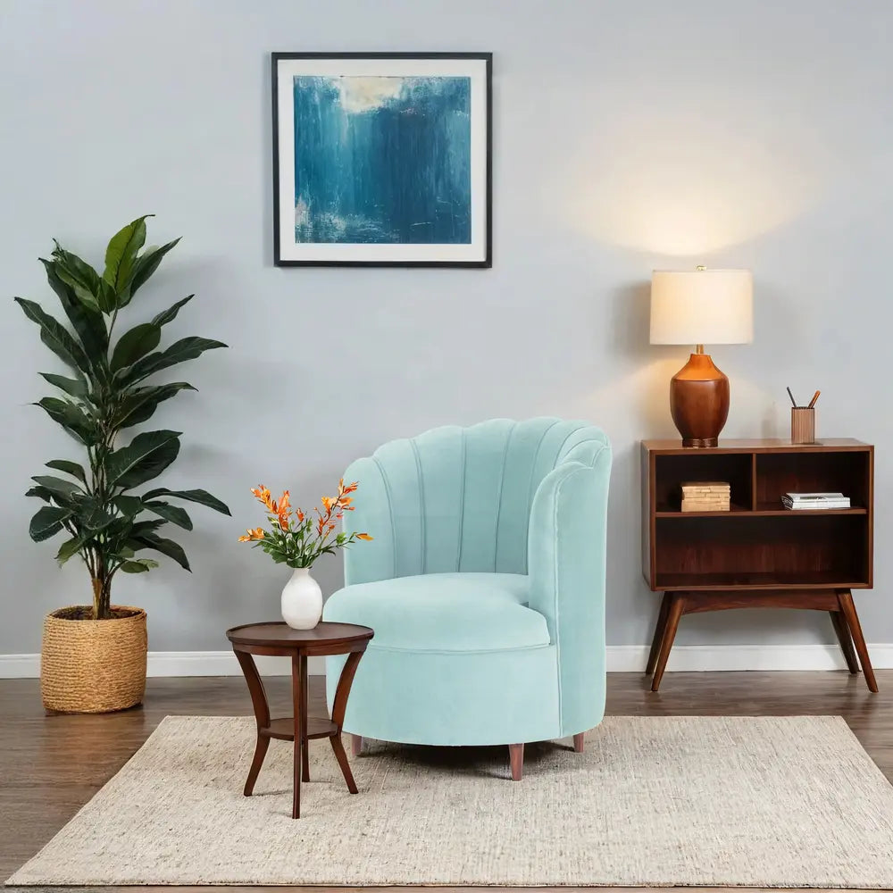 Rose Velvet Chair In Light Green Colour - Peachtree Home