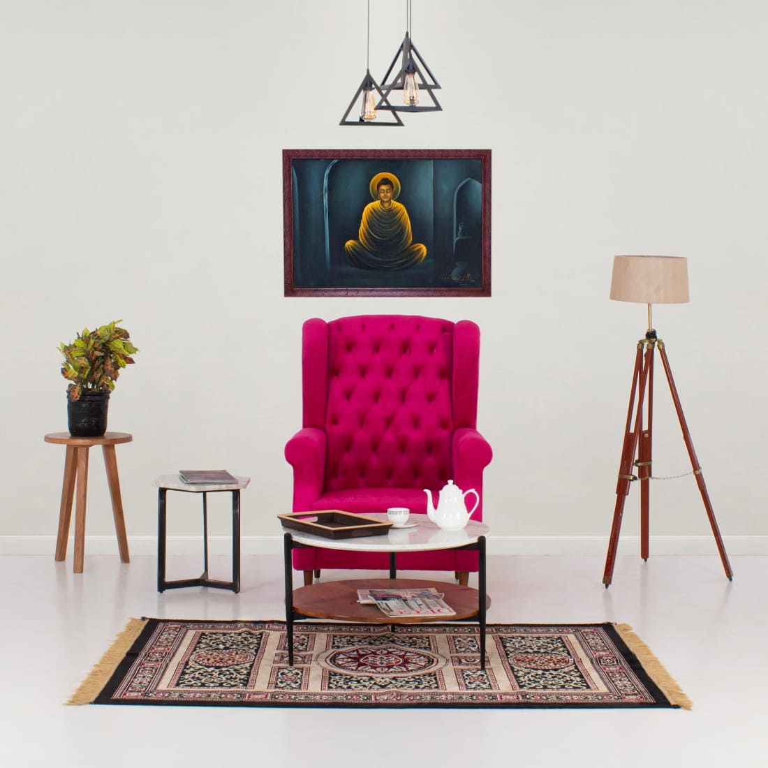Eliza Velvet Chair With Arm For Living Room - Peachtree Home
