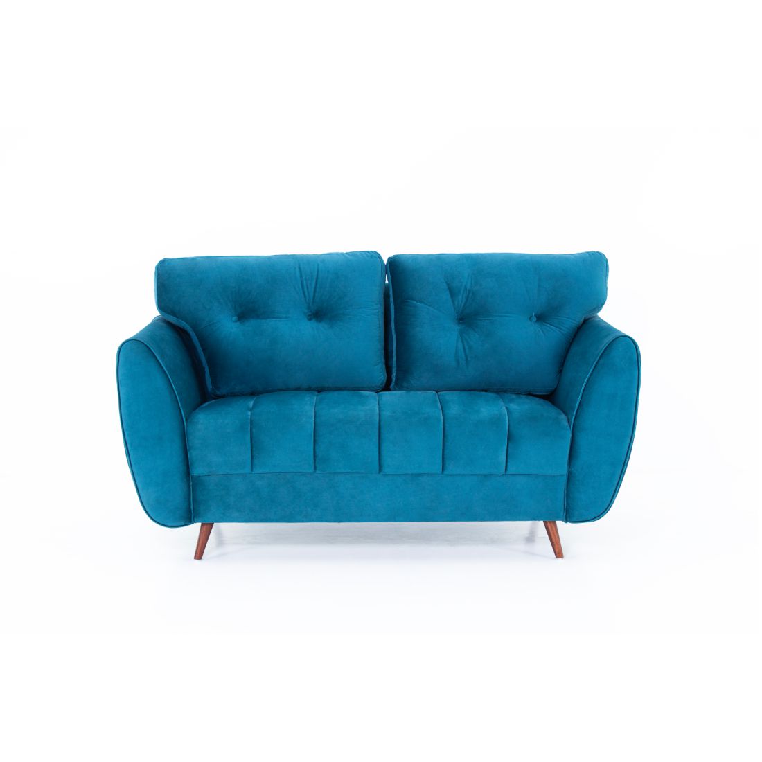 Eden 2-Seater Velvet Sofa In Teal Green Colour - Peachtree Home