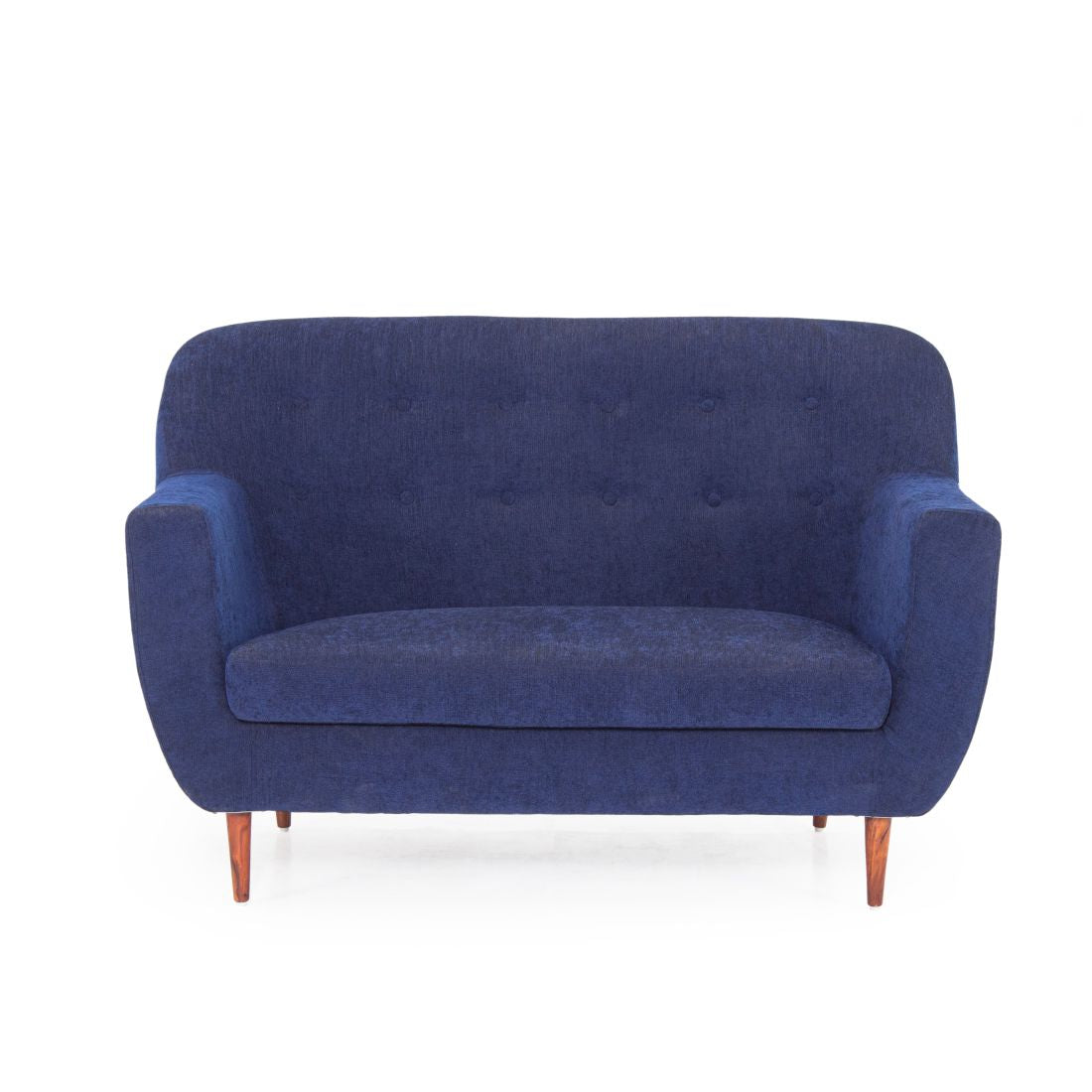 Rome 2-Seater Malfino Sofa In Dark Blue Colour - Peachtree Home