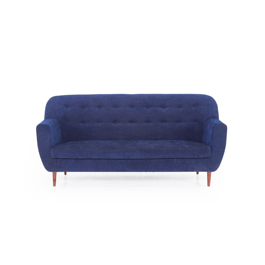 Rome 3-Seater Malfino Sofa In Dark Blue Colour - Peachtree Home