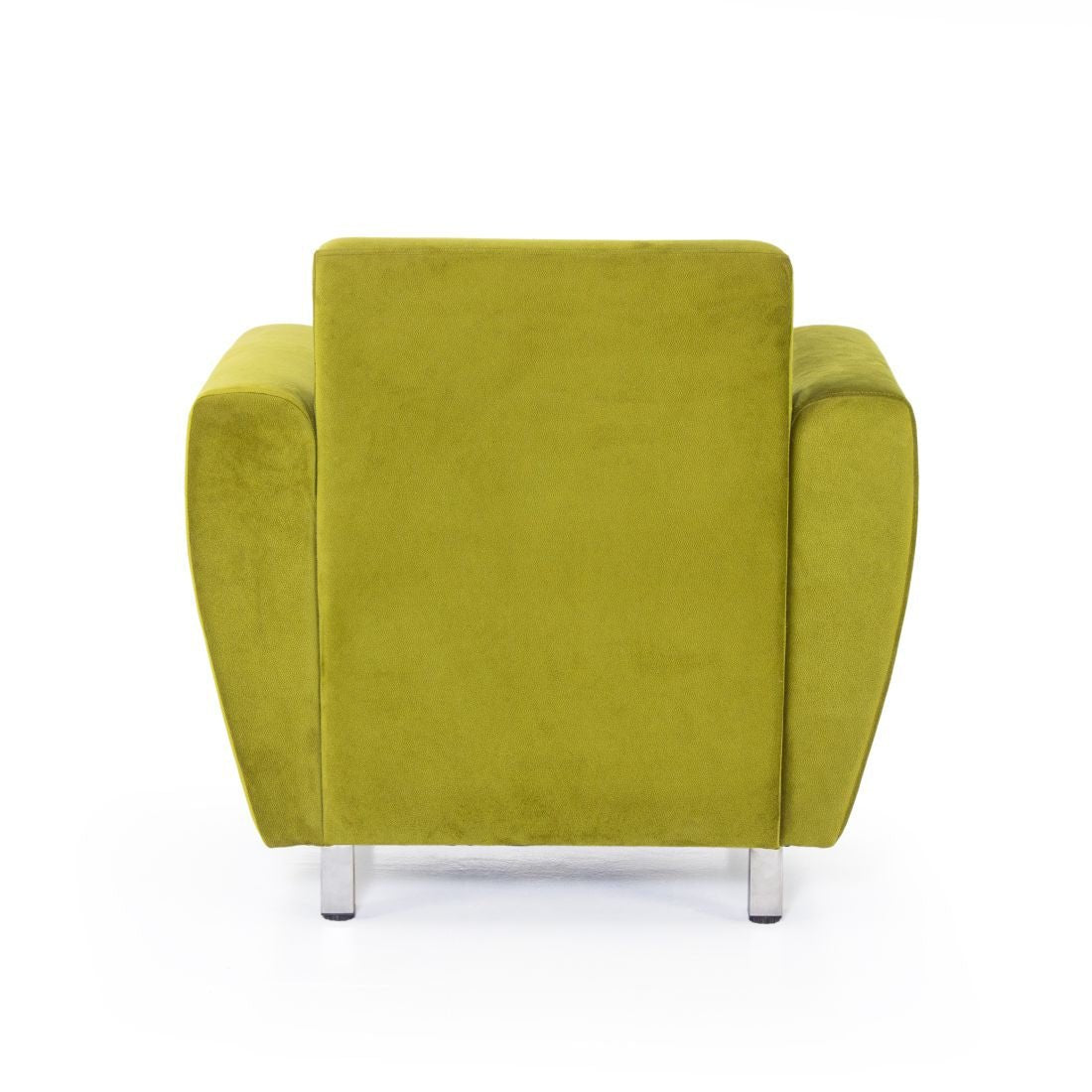 Albeta Cotton Velvet Chair With Arm in Green Colour - Peachtree Home