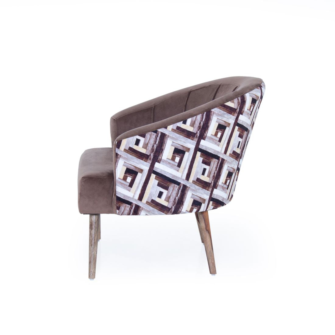Nova Printed Velvet Chair With Arm For Living Room (Set Of 2) - Peachtree Home