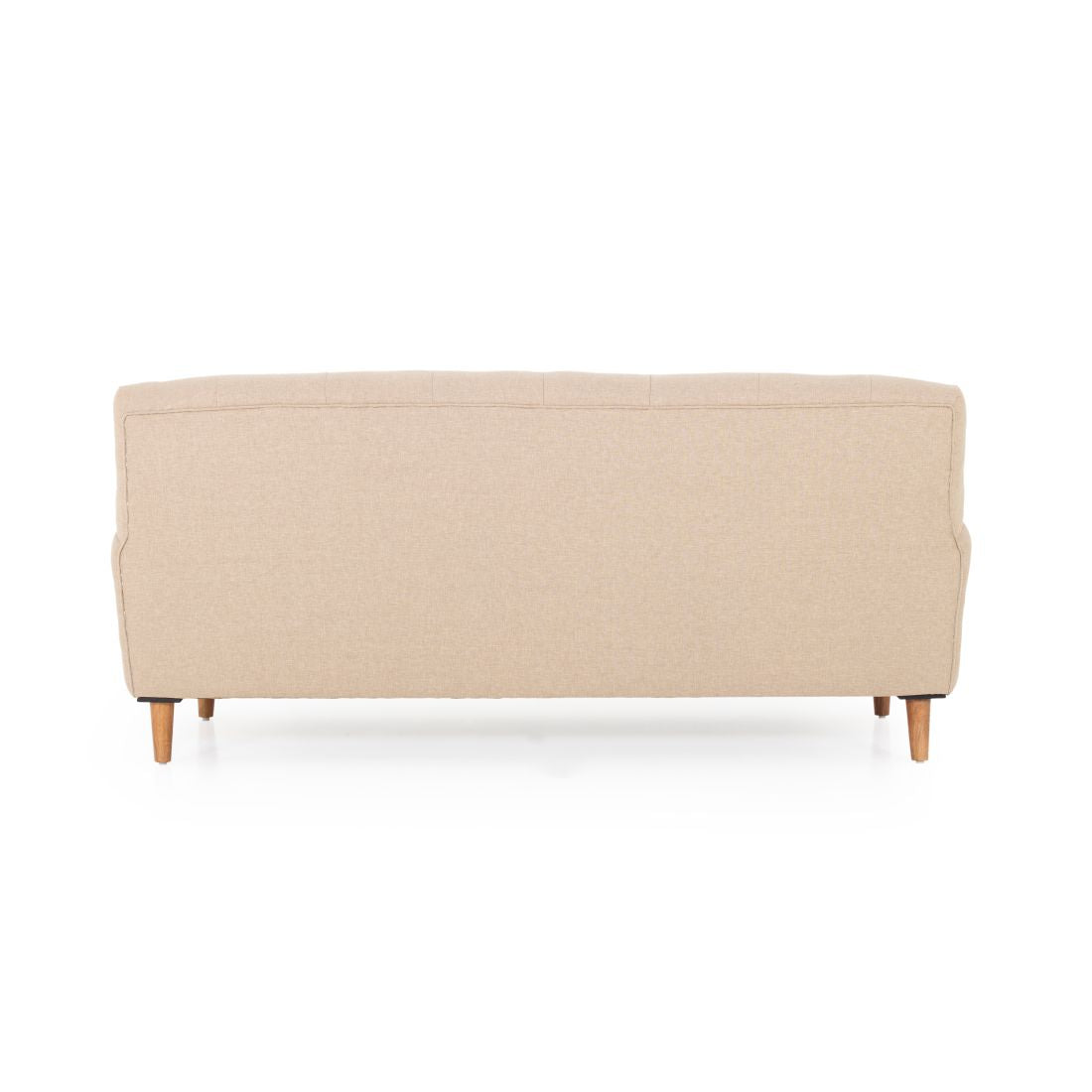 Tuxido 3-Seater Cotton Sofa In Beige Colour - Peachtree Home