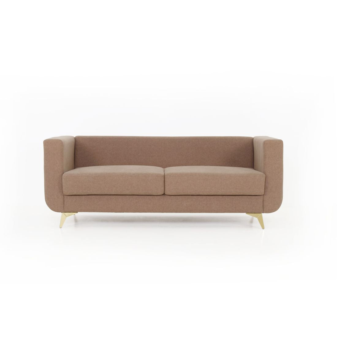 RIO 3-Seater Cotton Sofa In Light Brown Colour - Peachtree Home