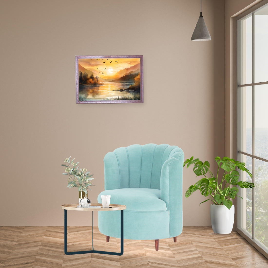 Rose Velvet Chair In Light Green Colour - Peachtree Home