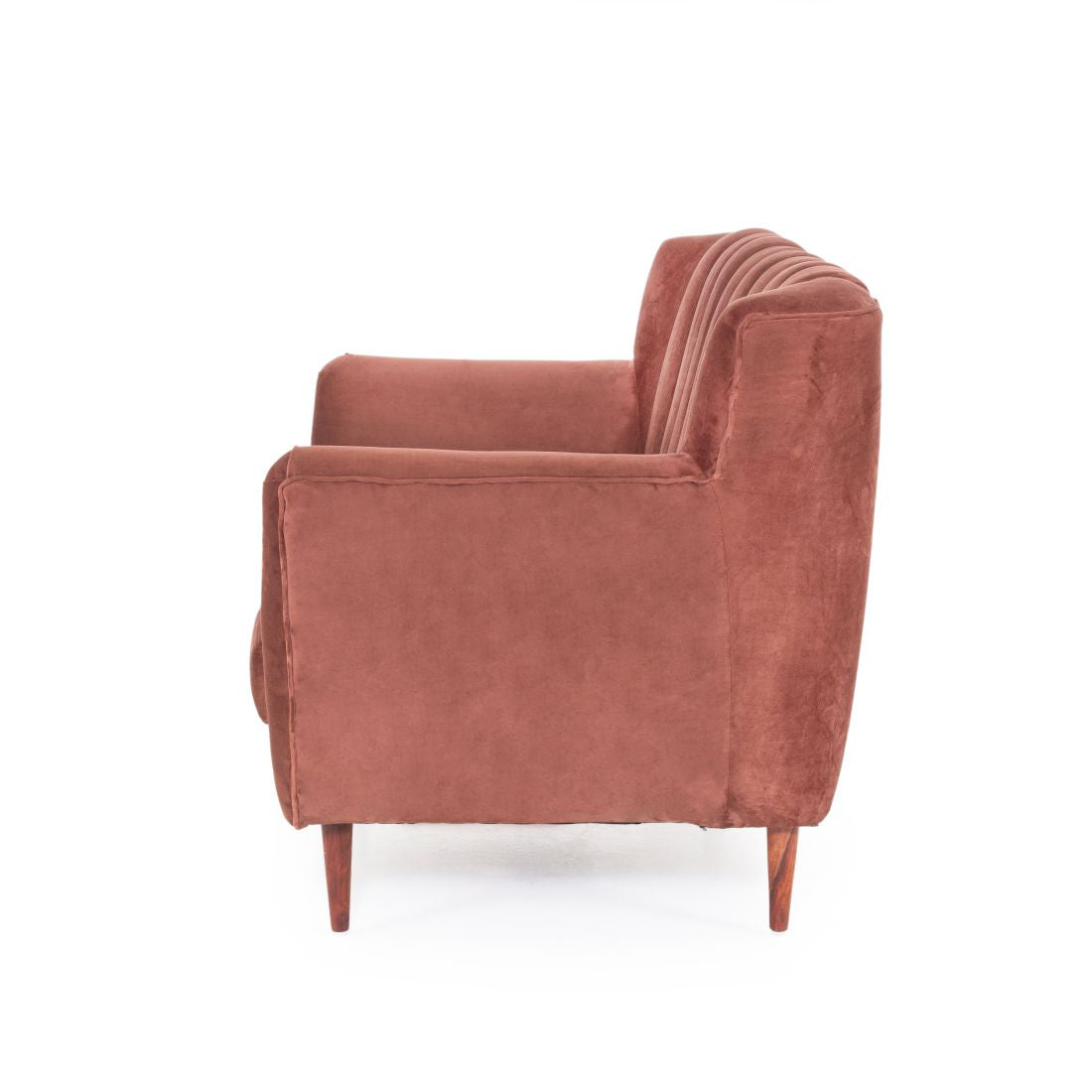 Daveline 2-Seater Velvet Sofa In Wine Colour - Peachtree Home