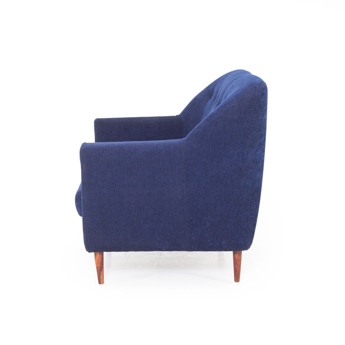 Rome 2-Seater Malfino Sofa In Dark Blue Colour - Peachtree Home