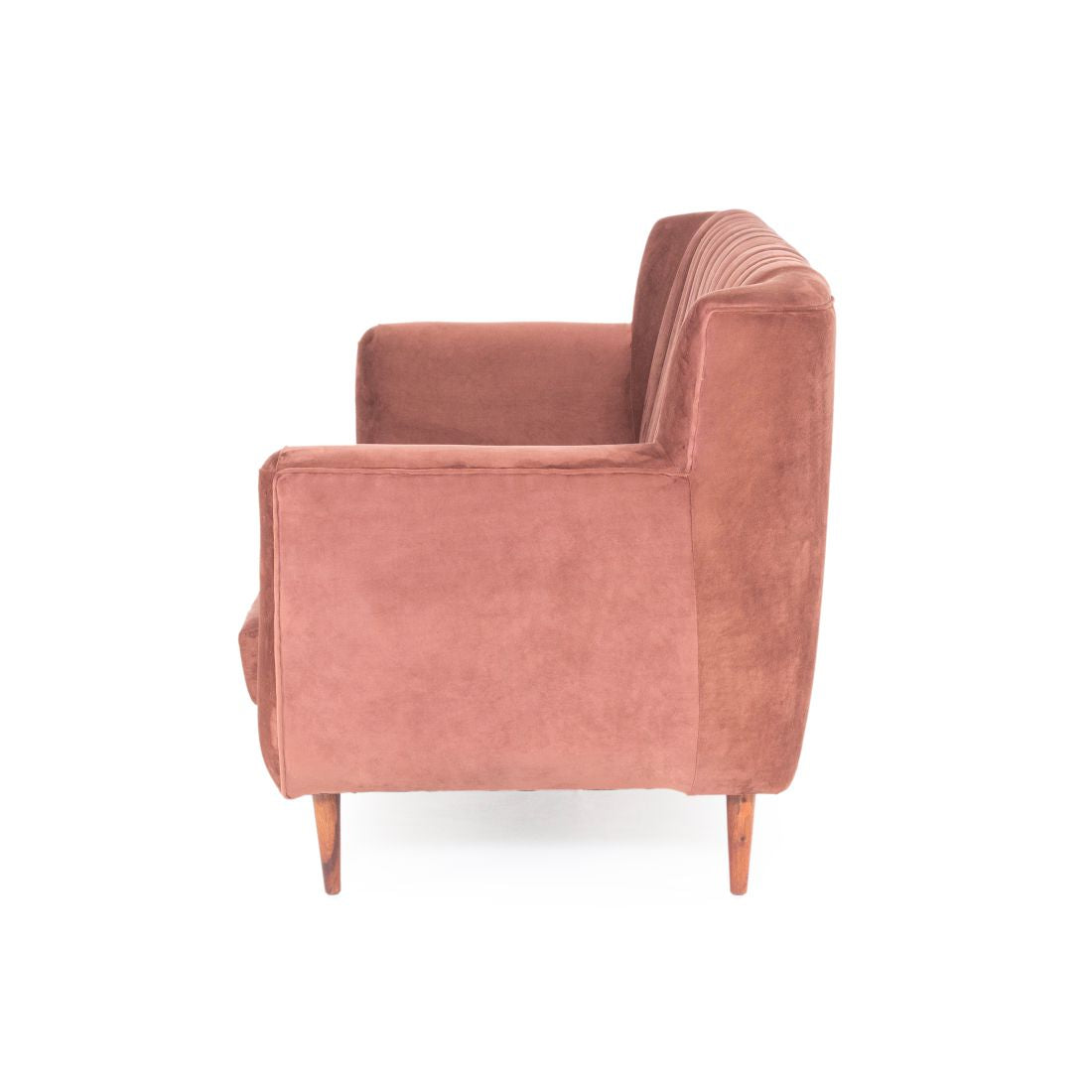 Davline 3-Seater Velvet Sofa In Wine Colour - Peachtree Home