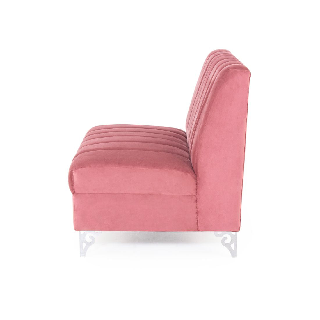 Garnete 2-Seater Velvet Sofa In Light Wine Colour - Peachtree Home