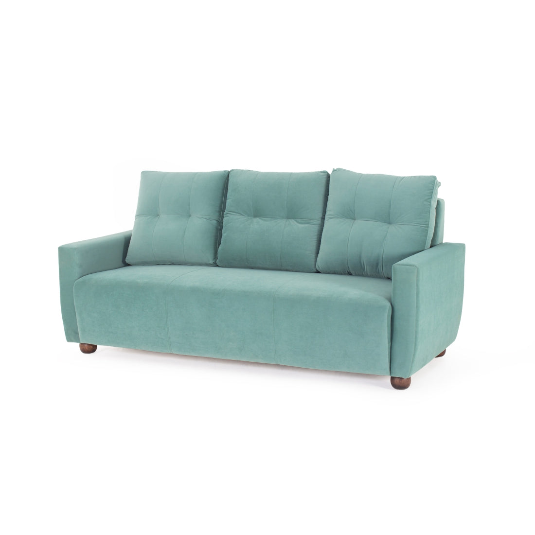 Napier 3-Seater Velvet sofa in Light Green colour - Peachtree Home