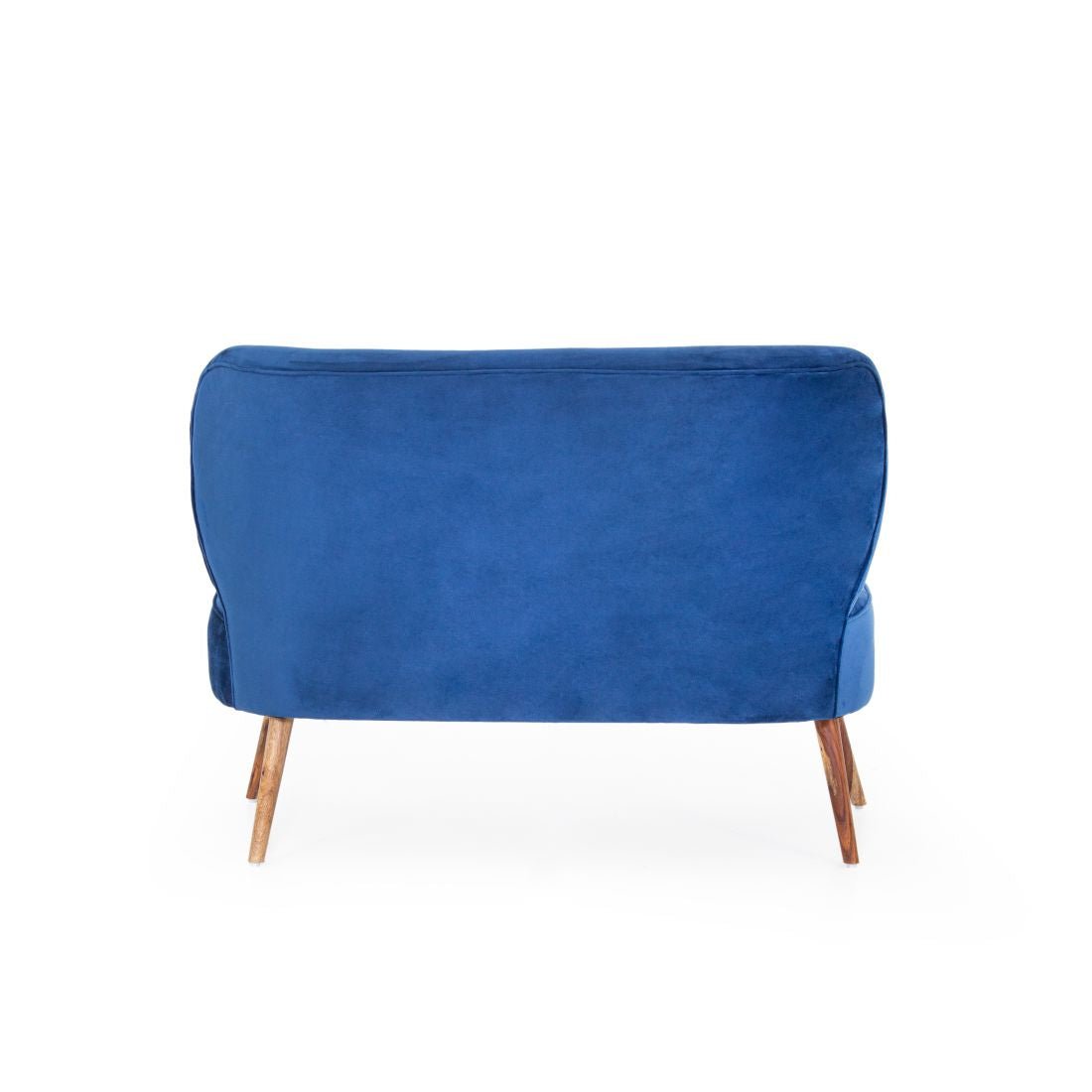 Carbo 2-Seater Velvet Chair In Blue Colour - Peachtree Home