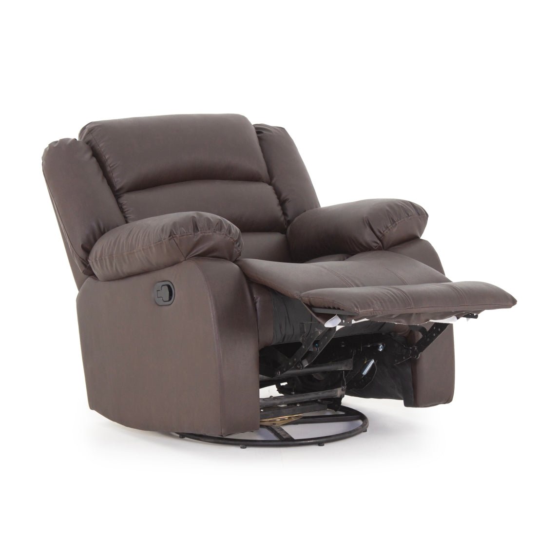 Alexandra Leatherite Recliner With Rocker In Brown Colour - Peachtree Home
