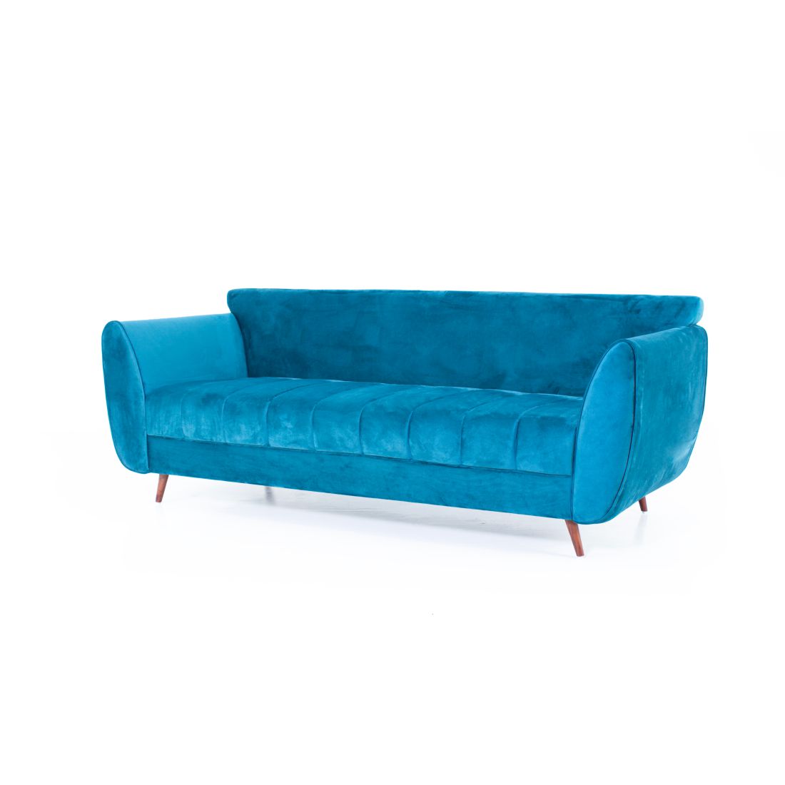 Eden 3-Seater Velvet Sofa In Teal Green Colour - Peachtree Home