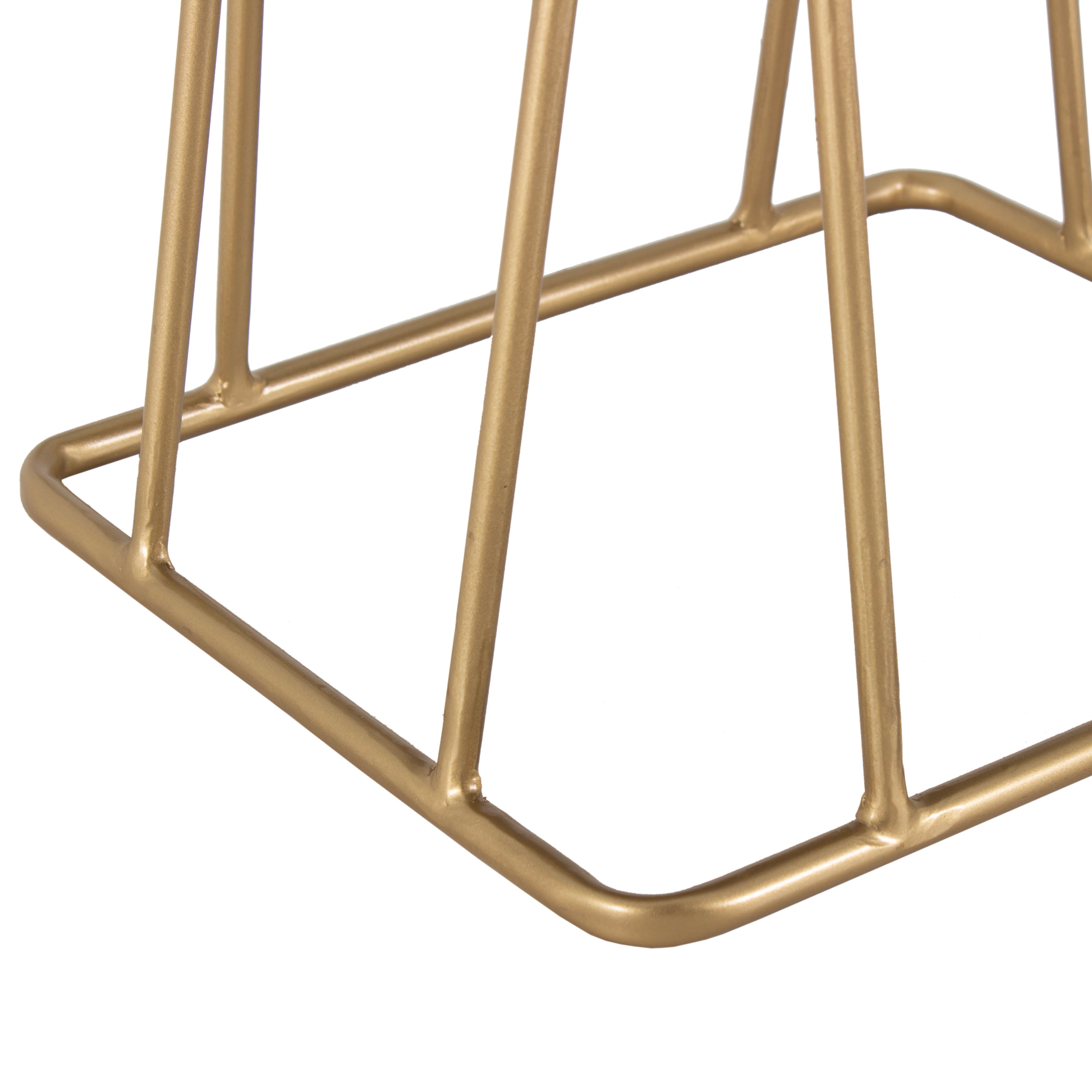 Square Shape Stool For Living Room, Ottoman (Blue) - Peachtree Home