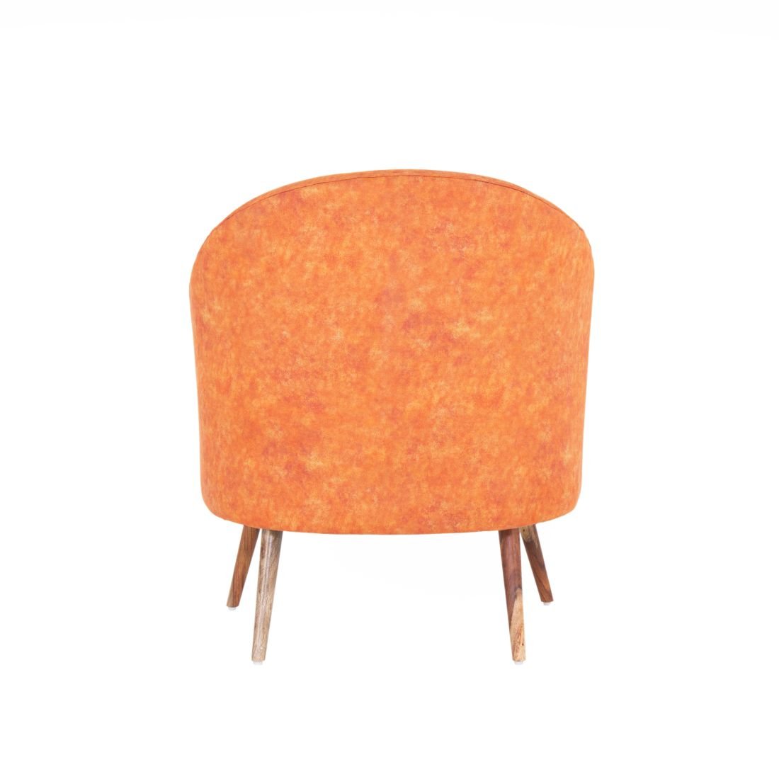 Bonica Suede Chair With Arm in Orange Colour (Set Of 2) - Peachtree Home