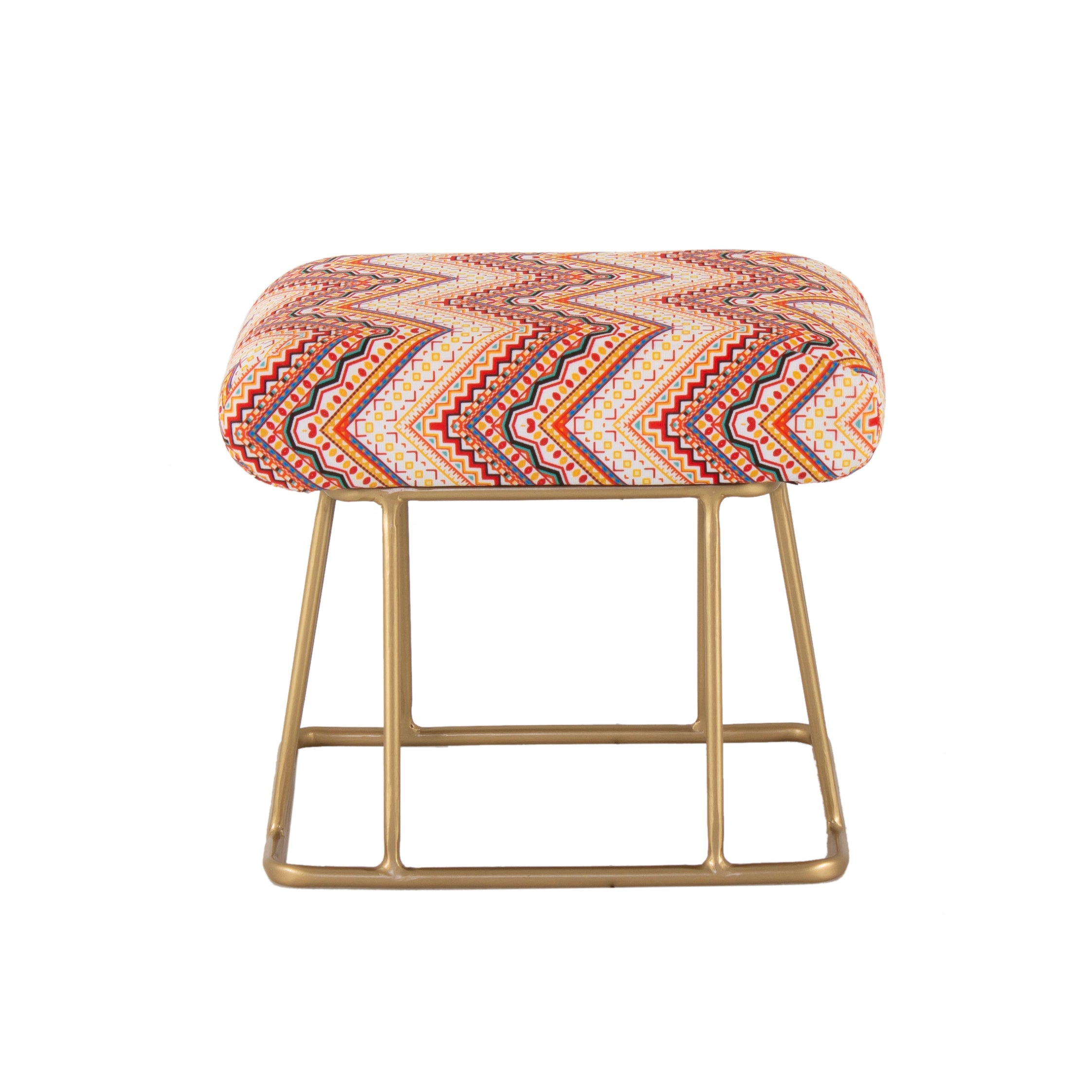 Square Shape Stool For Living Room, Ottoman (Brown) - Peachtree Home