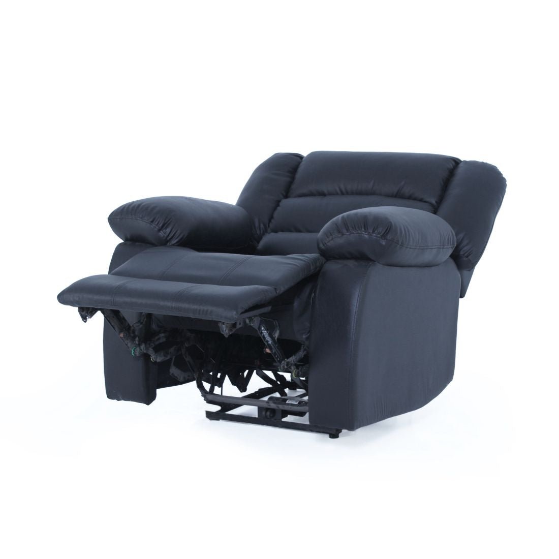 Alexandra Leatherite Recliner In Black Colour - Peachtree Home