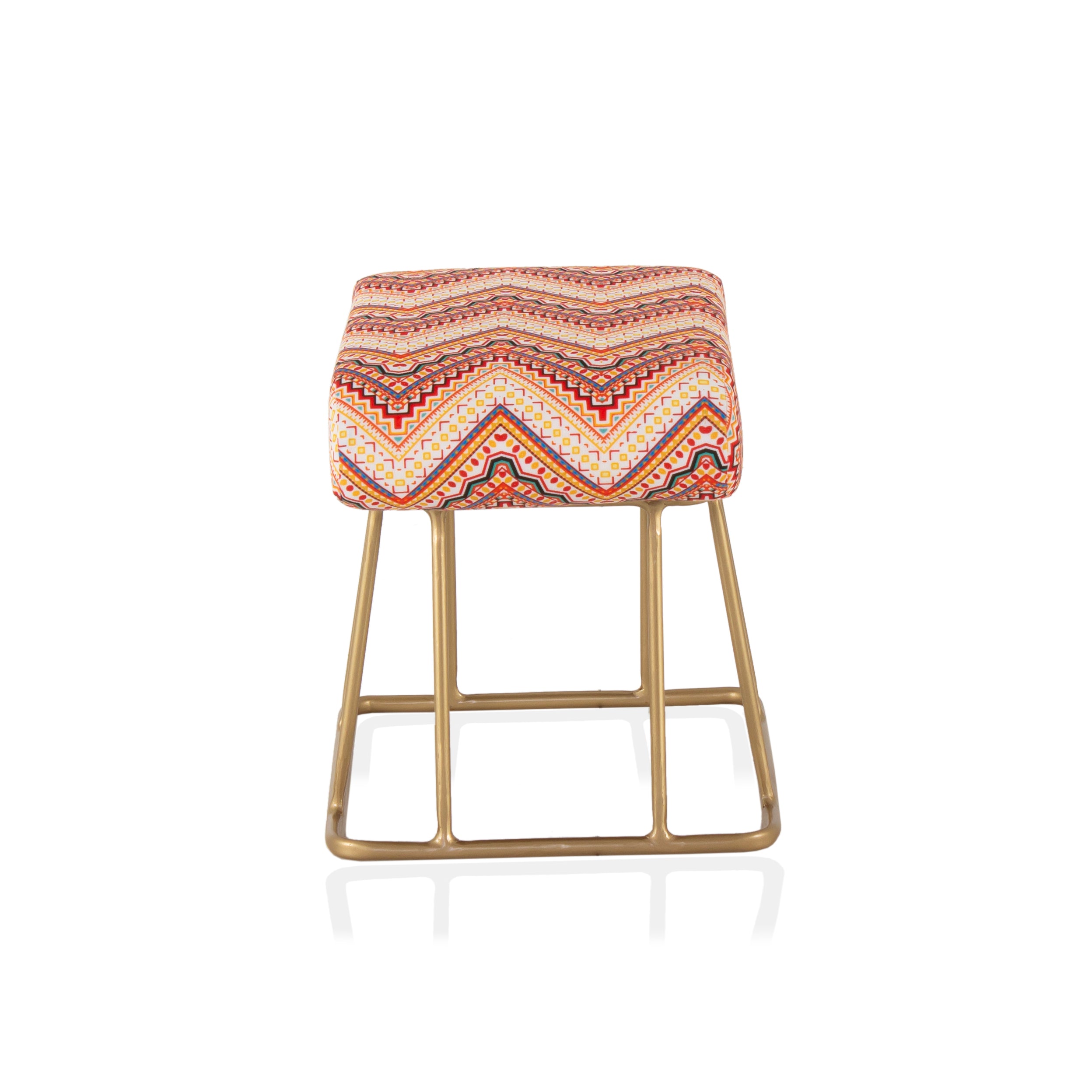 Square Shape Stool For Living Room, Ottoman (Brown) - Peachtree Home