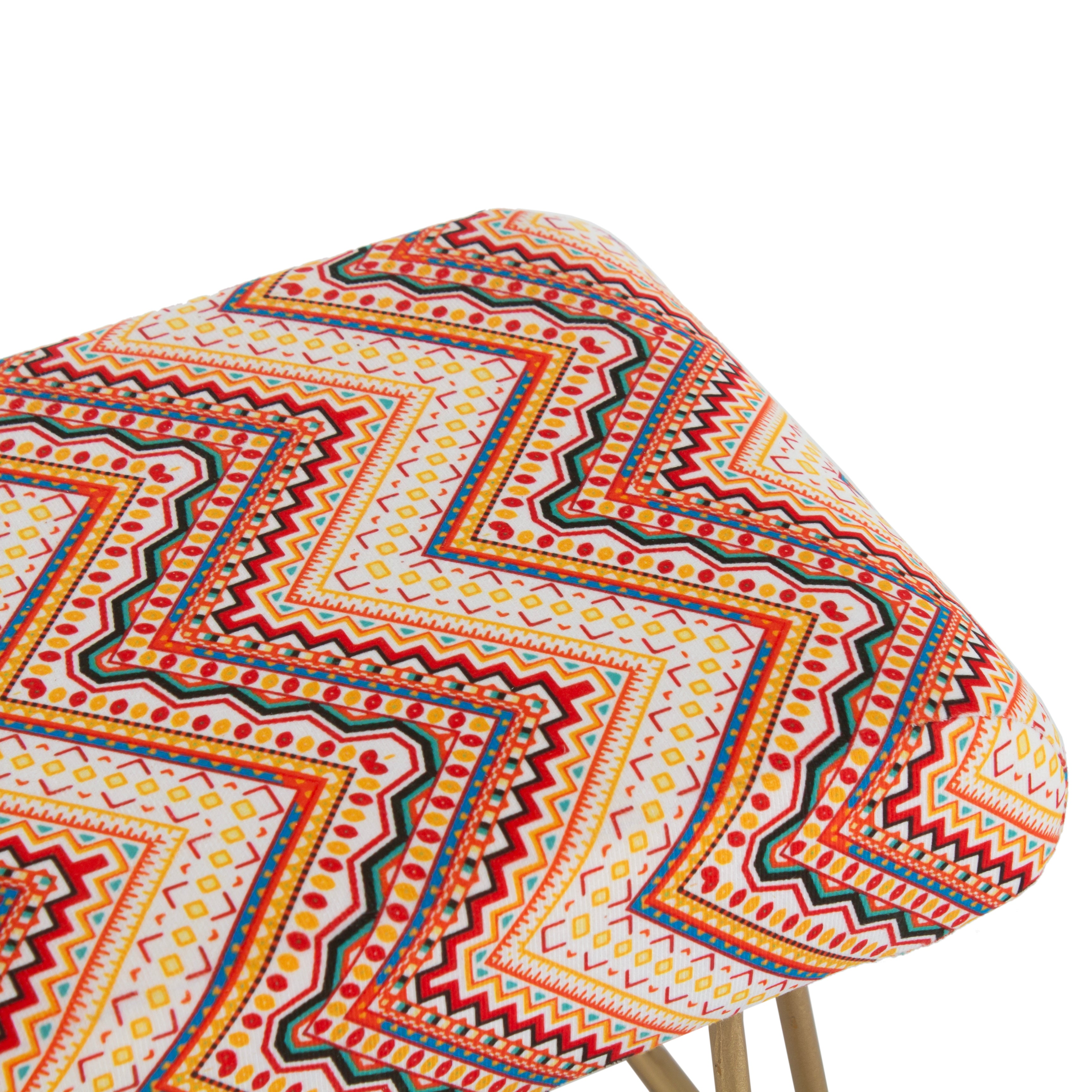 Square Shape Stool For Living Room, Ottoman (Brown) - Peachtree Home