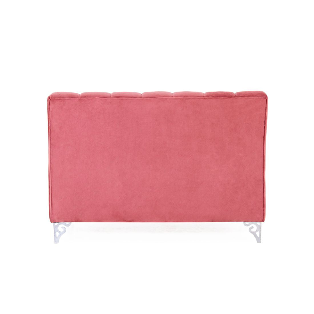 Garnete 2-Seater Velvet Sofa In Light Wine Colour - Peachtree Home