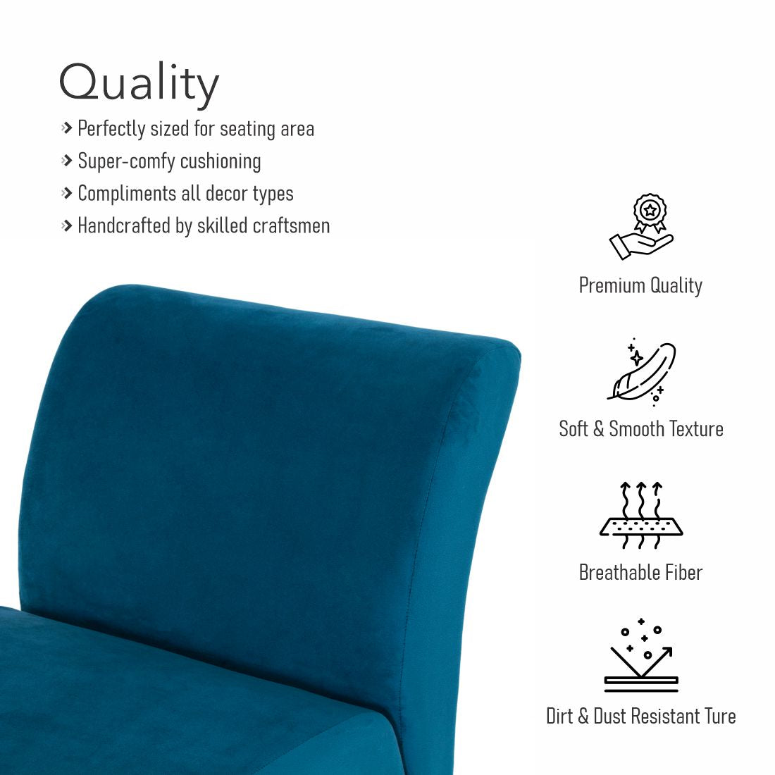 Velvet Chair In Green Colour - Peachtree Home