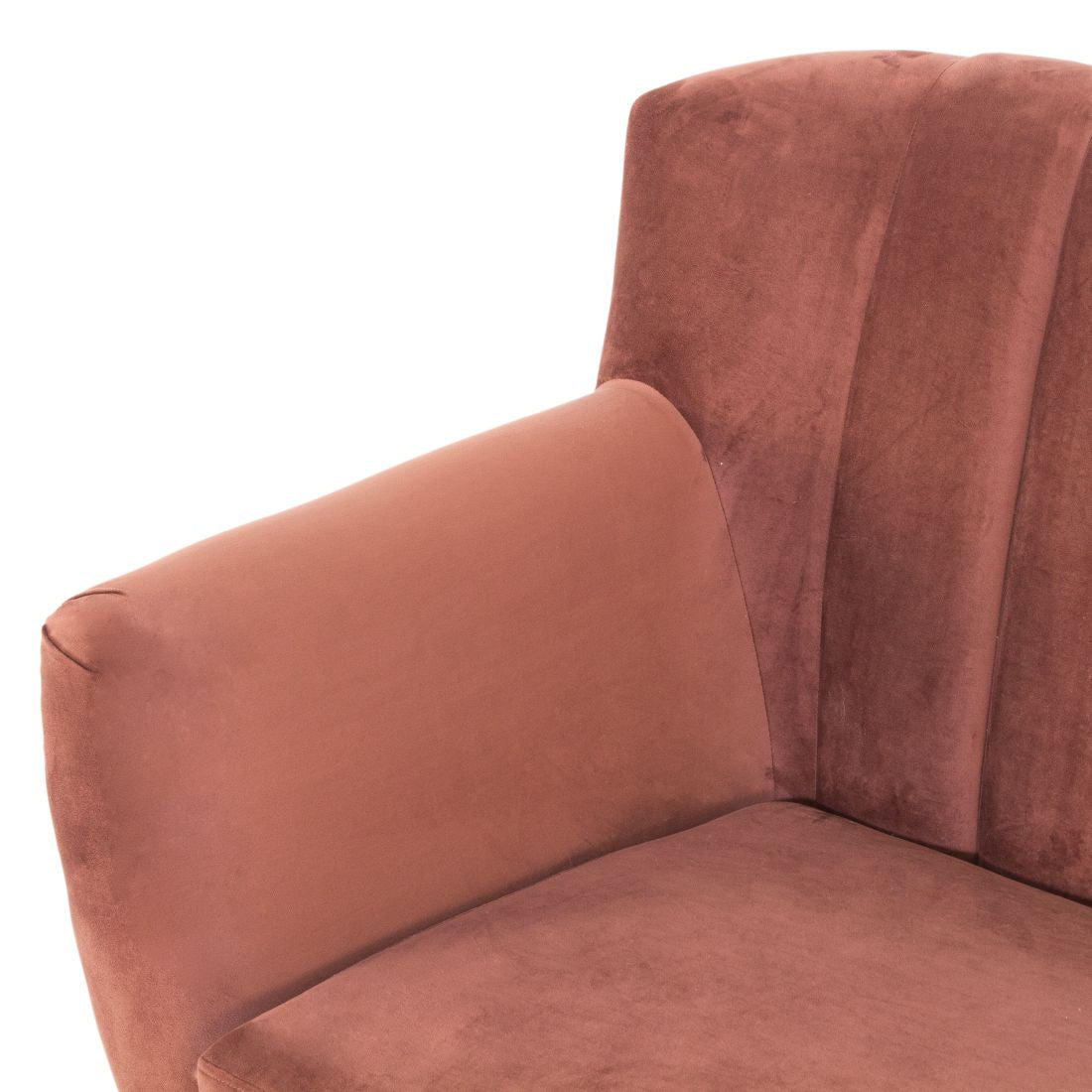 Davline 3-Seater Velvet Sofa In Wine Colour - Peachtree Home