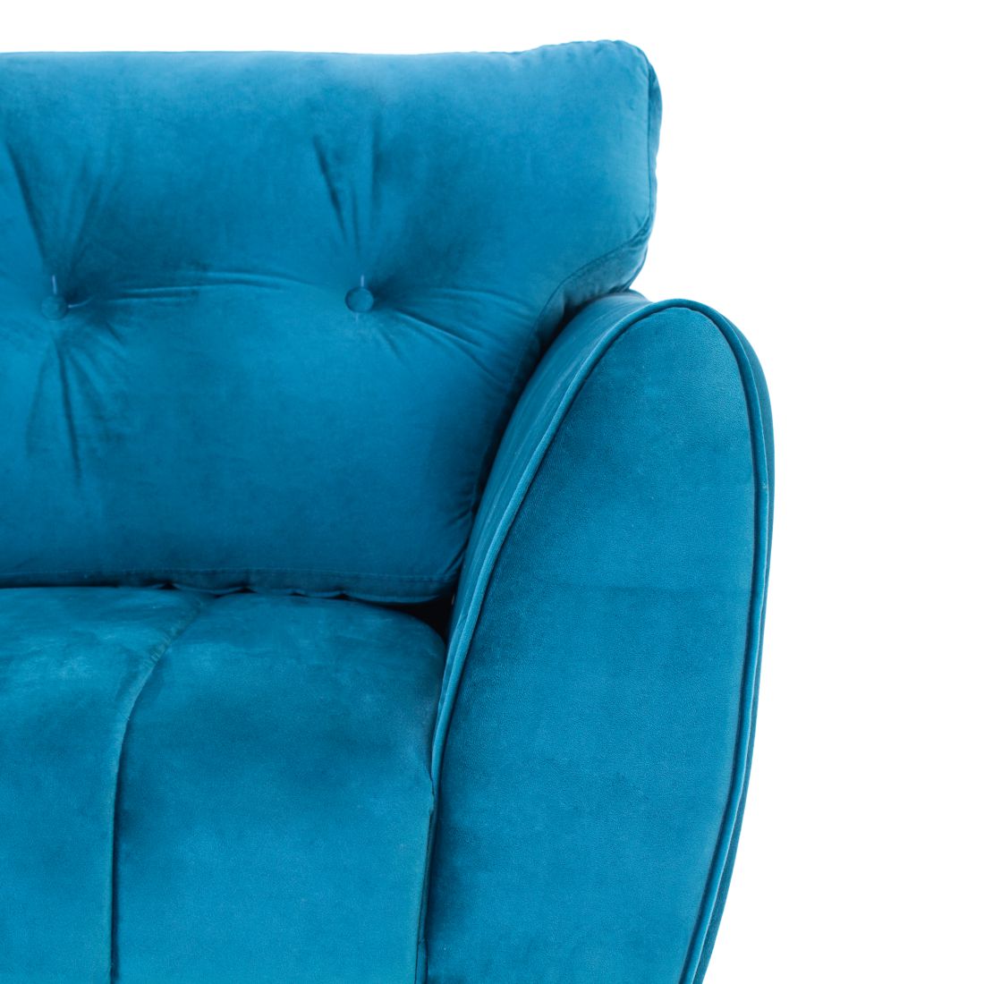 Eden 2-Seater Velvet Sofa In Teal Green Colour - Peachtree Home