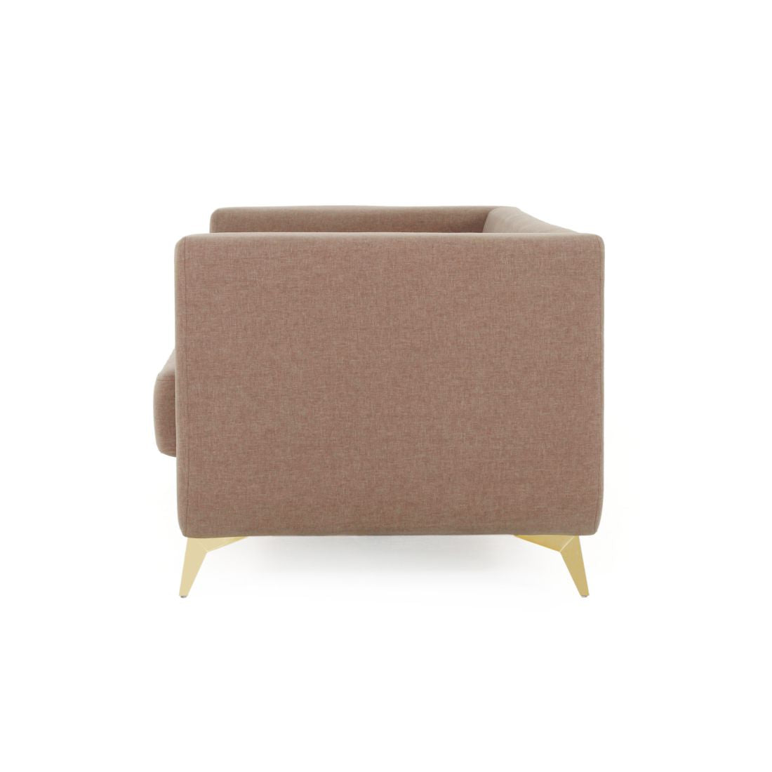 RIO 3-Seater Cotton Sofa In Light Brown Colour - Peachtree Home
