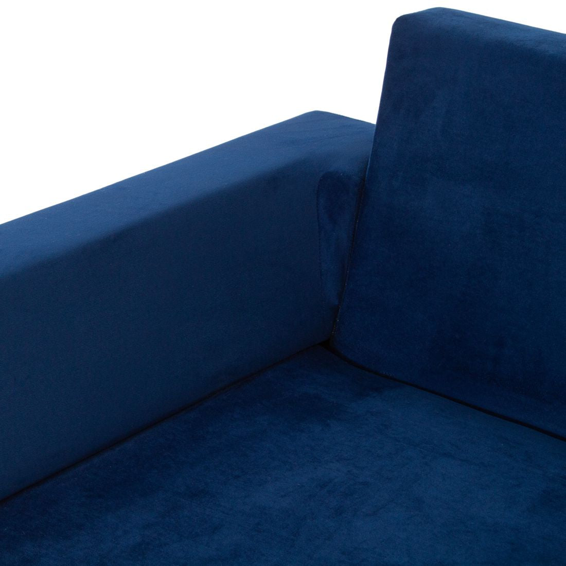 Zurich 5-Seater Velvet Sofa Set In Blue Colour - Peachtree Home