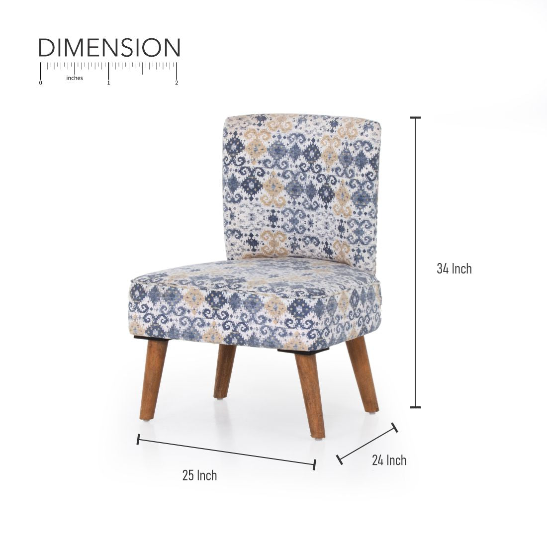 Hellena Cotton Chair For Living Room (Set Of 2) - Peachtree Home