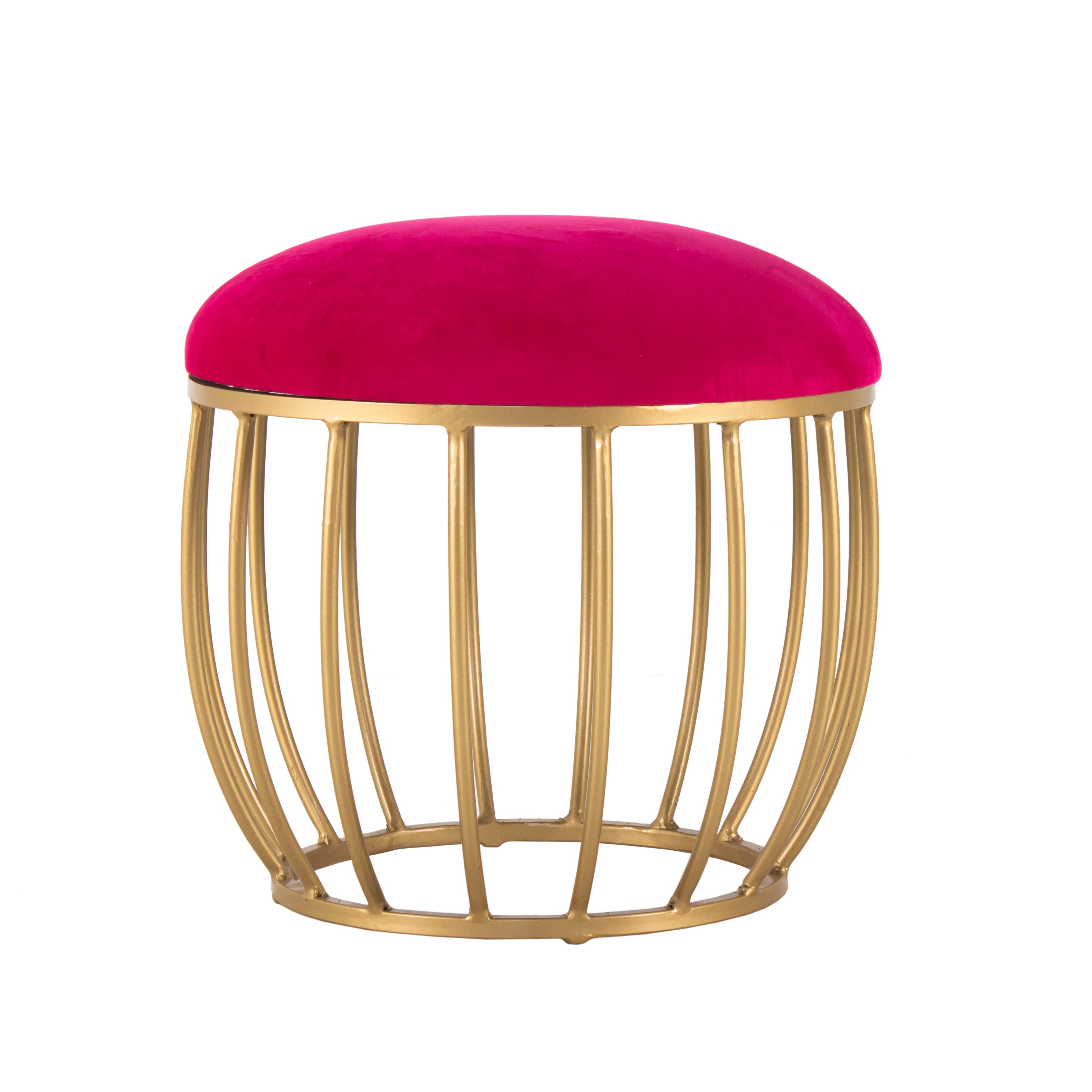 Round Shape Printed Stool For Living Room, Ottoman (Set Of 2) - Peachtree Home