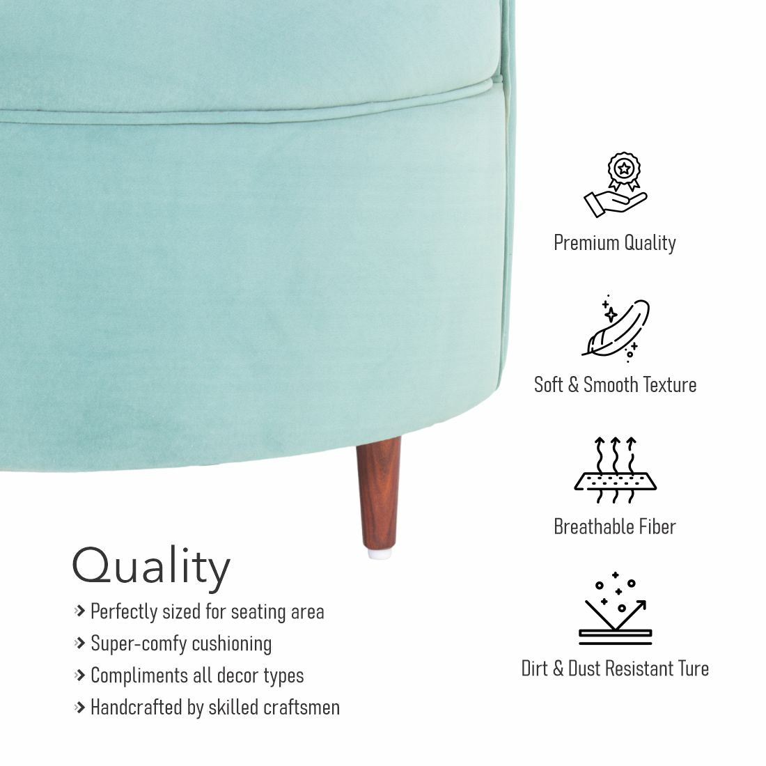 Rose Velvet Chair In Light Green Colour - Peachtree Home