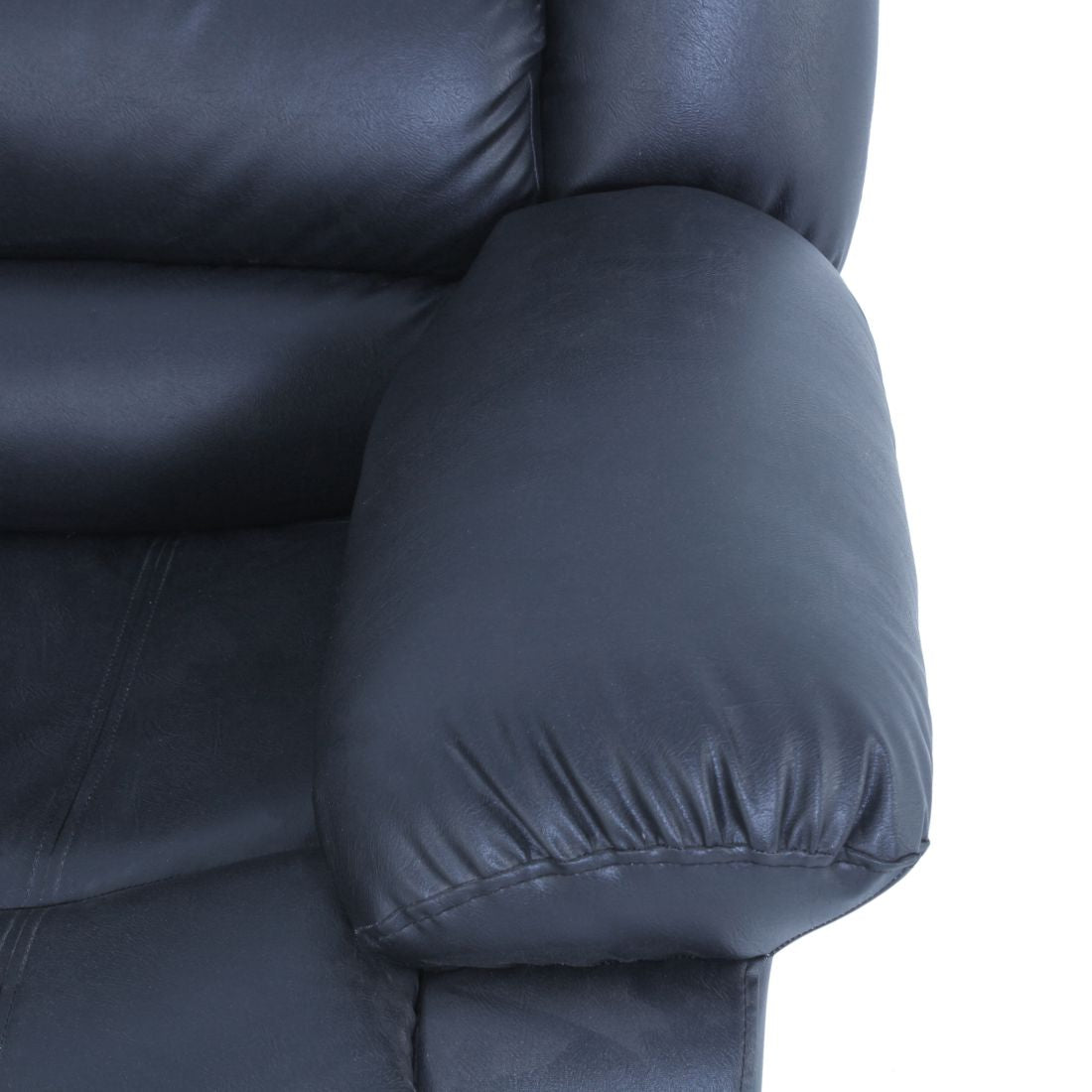 Alexandra Leatherite Recliner In Black Colour - Peachtree Home