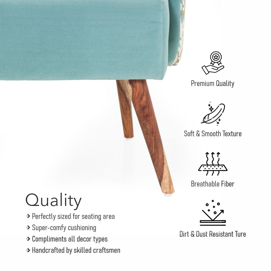 Nova Printed Velvet Chair With Arm For Living Room (Set Of 2) - Peachtree Home