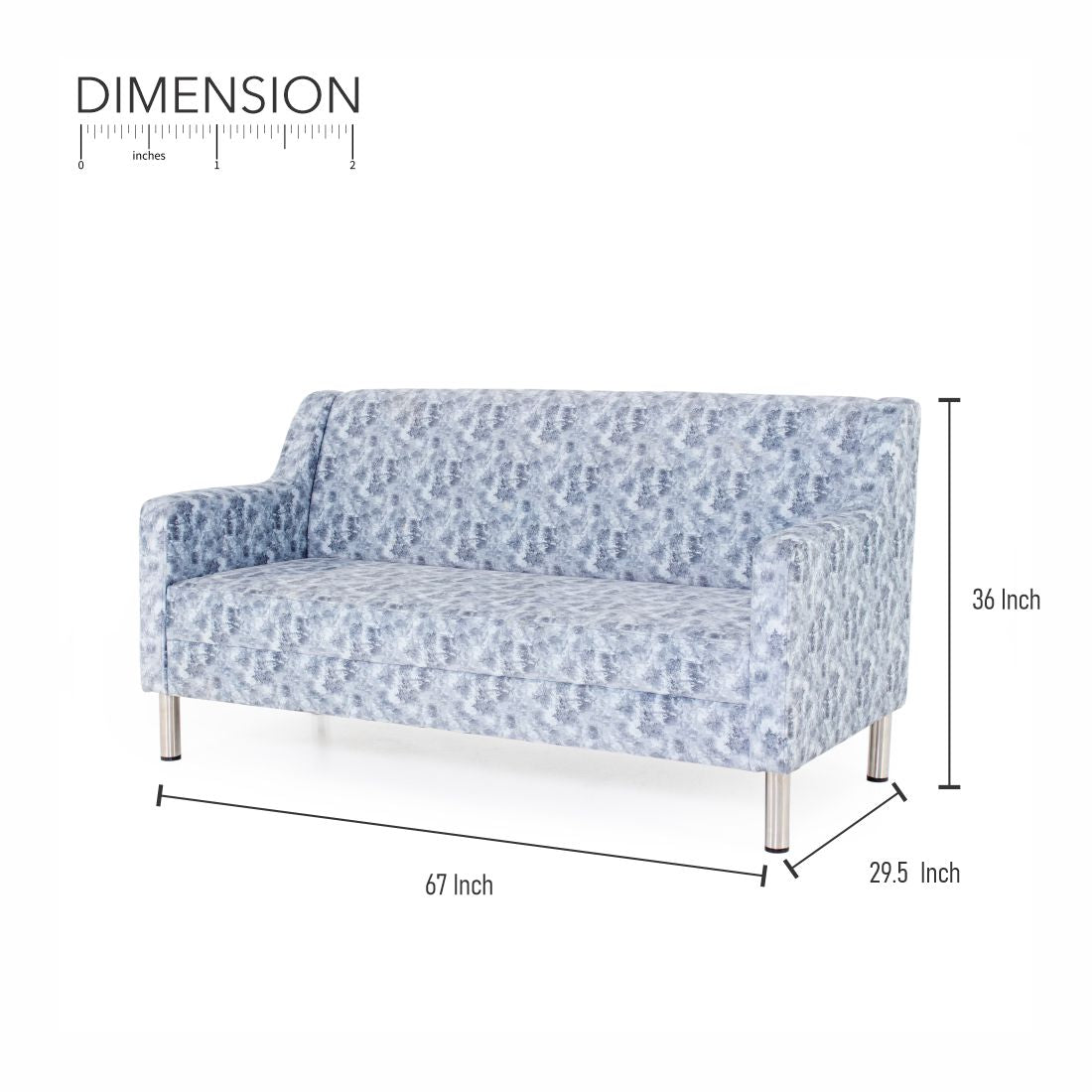 Westside 3-Seater Suede Sofa In Grey Colour - Peachtree Home