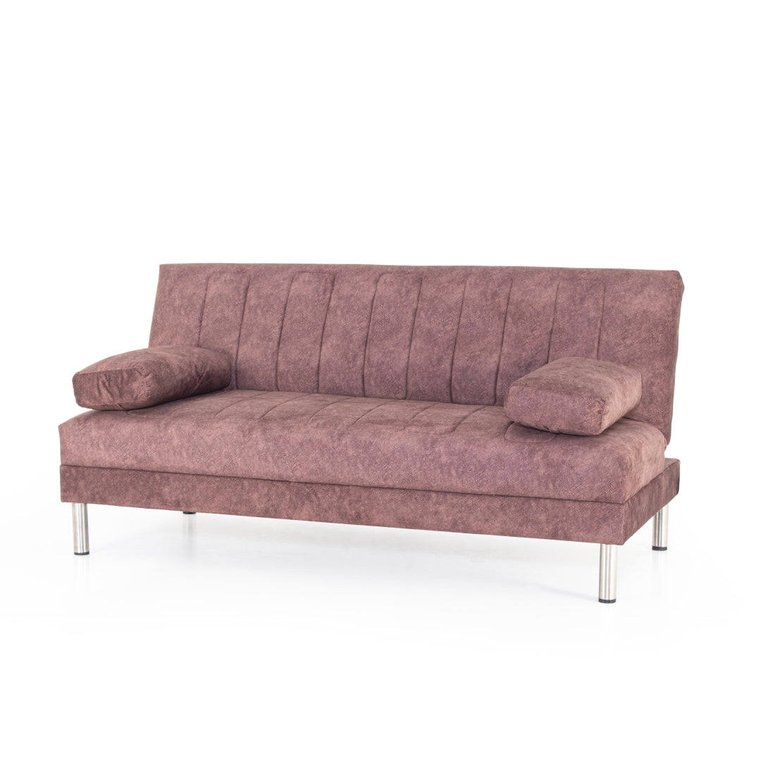 Dizon 3-Seater Suede Sofa Cum Bed In Brown Colour - Peachtree Home