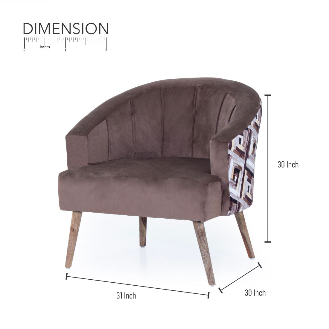 Nova Printed Velvet Chair With Arm For Living Room (Set Of 2) - Peachtree Home