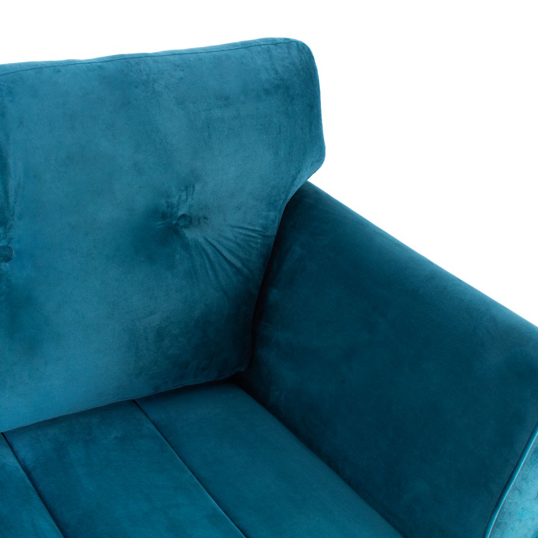 Eden 3-Seater Velvet Sofa In Teal Green Colour - Peachtree Home