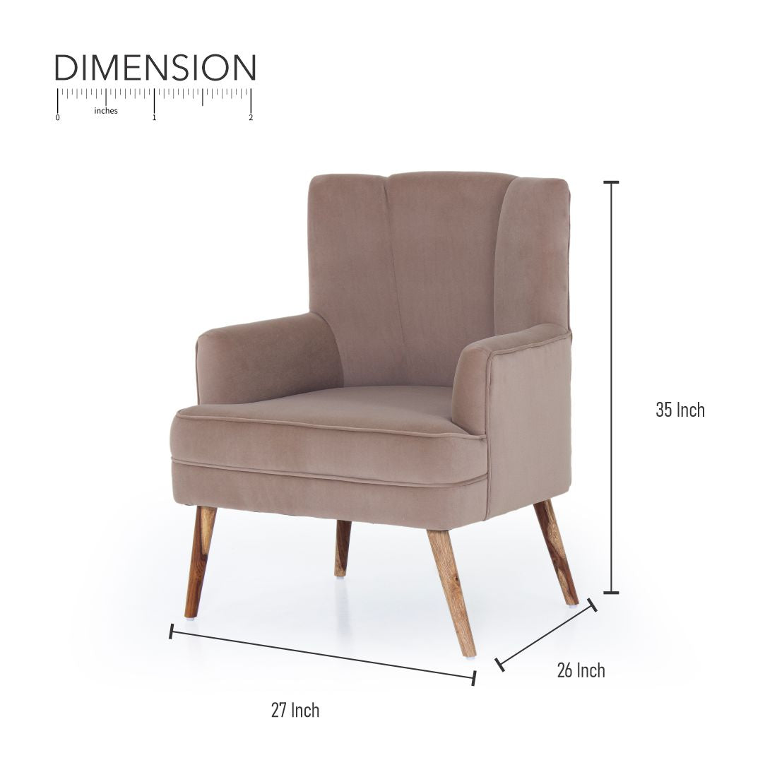 Rochllee Chair With Arm In Brown Colour (Set Of 2) - Peachtree Home