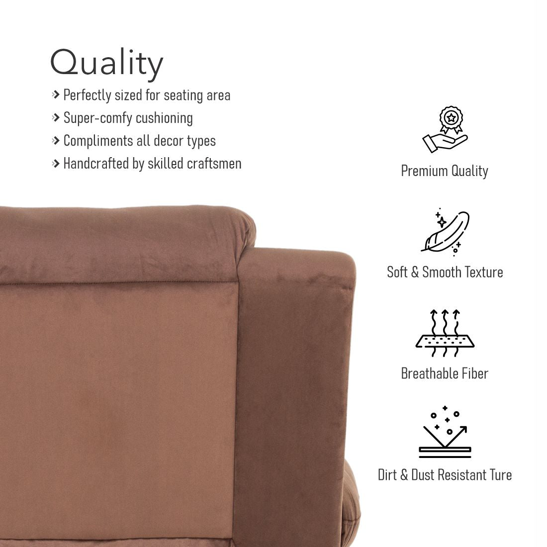 Metro Recliner Sofa In Dark Brown Colour - Peachtree Home