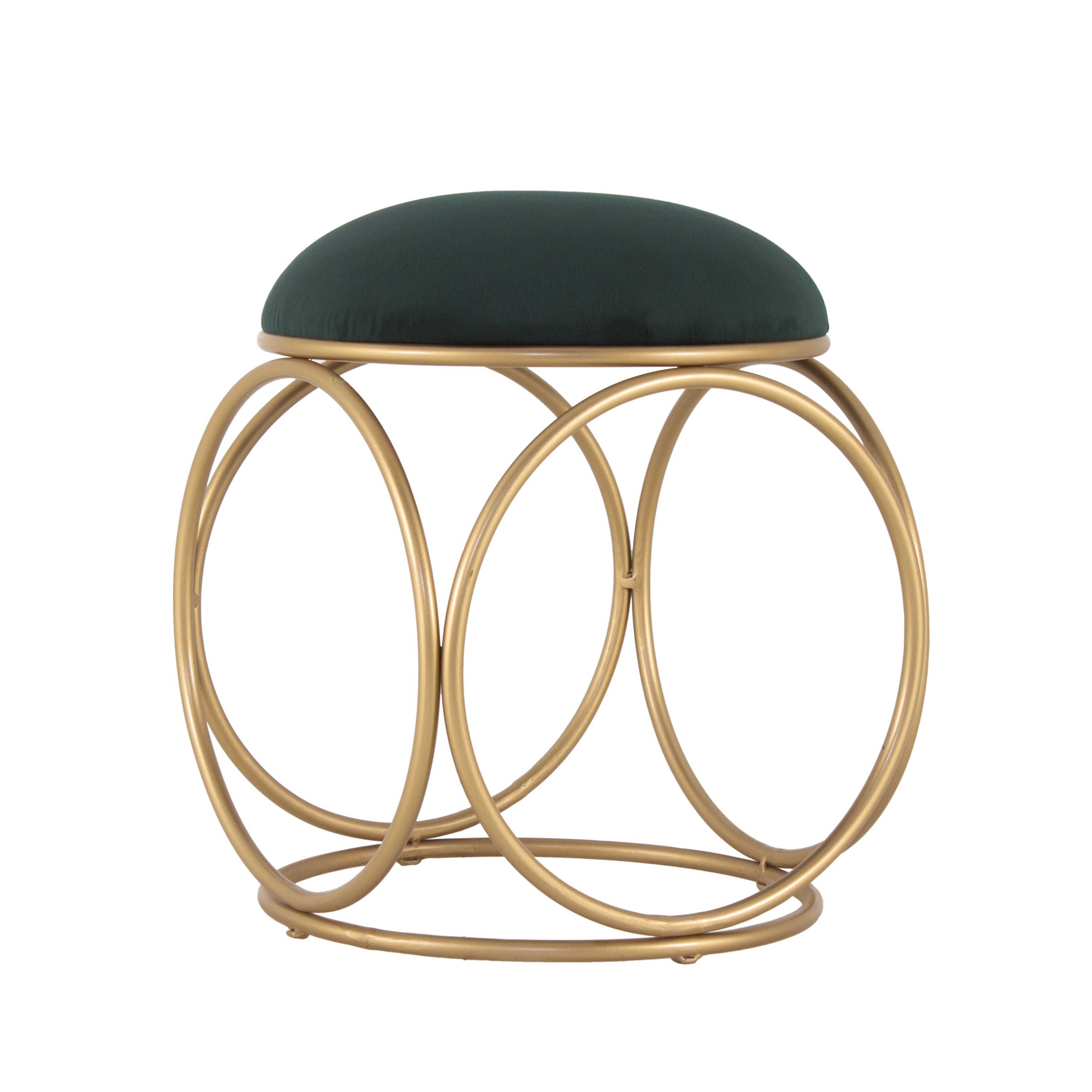 Round Printed Ottoman Stool For Living Room (Set Of 2) - Peachtree Home