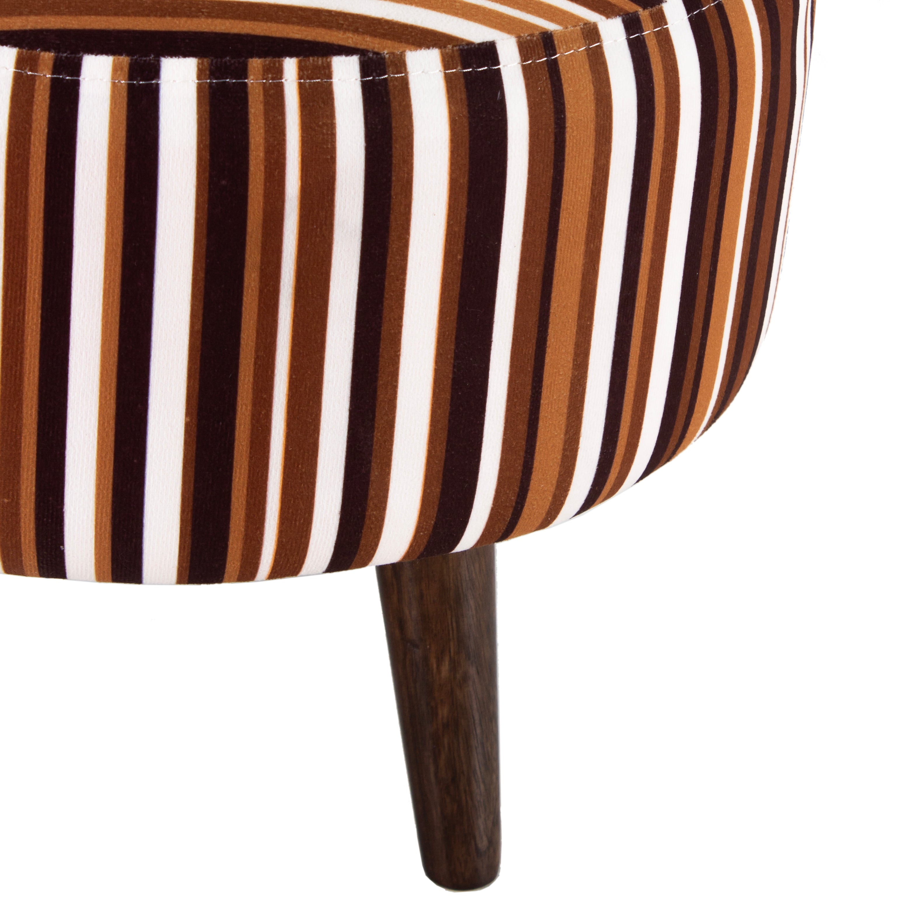Printed Round Shape Pouf (12 Inch, Set of 2) - Peachtree Home
