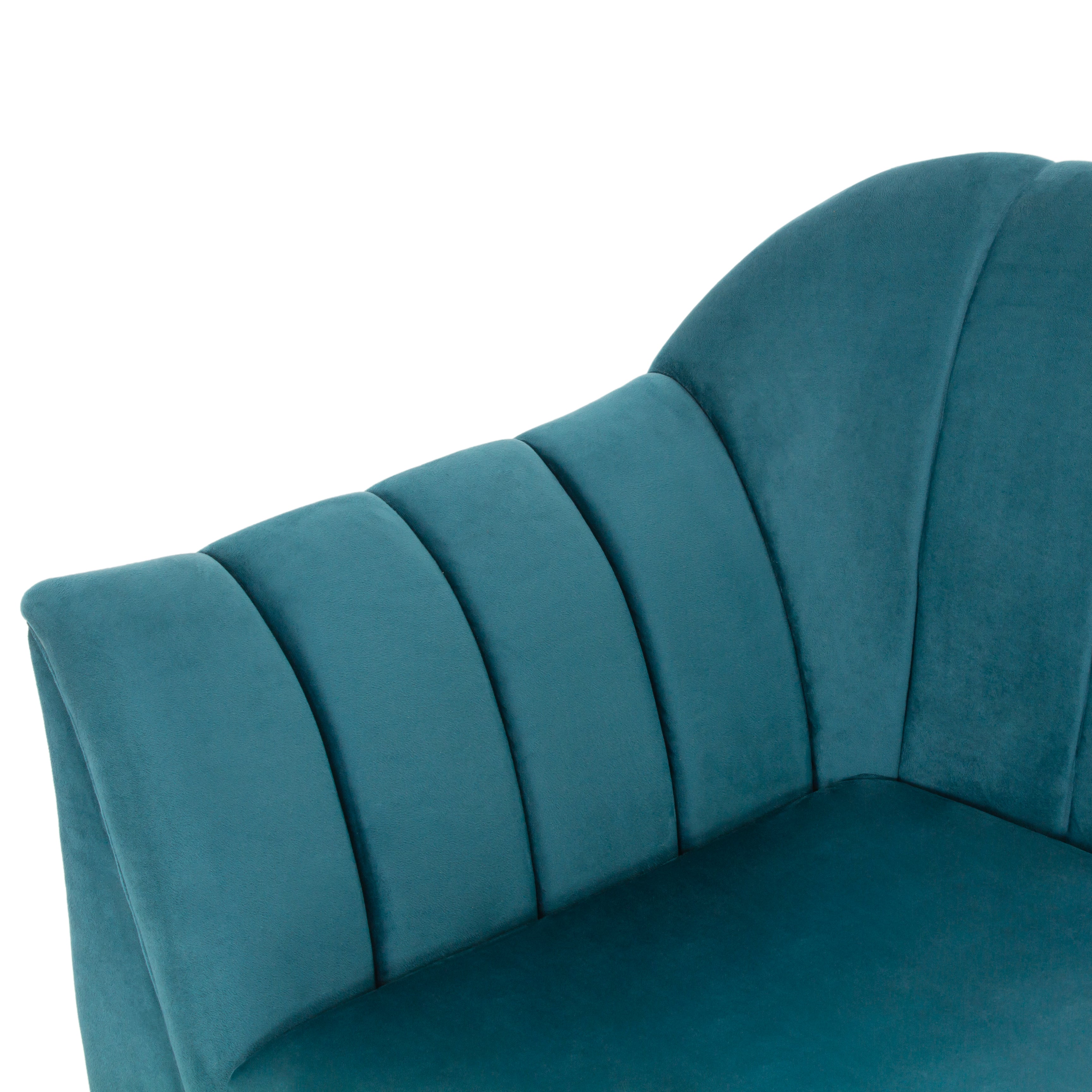 Peachtree Vegas Three Seater Velvet Fabric (Green) - Peachtree Home