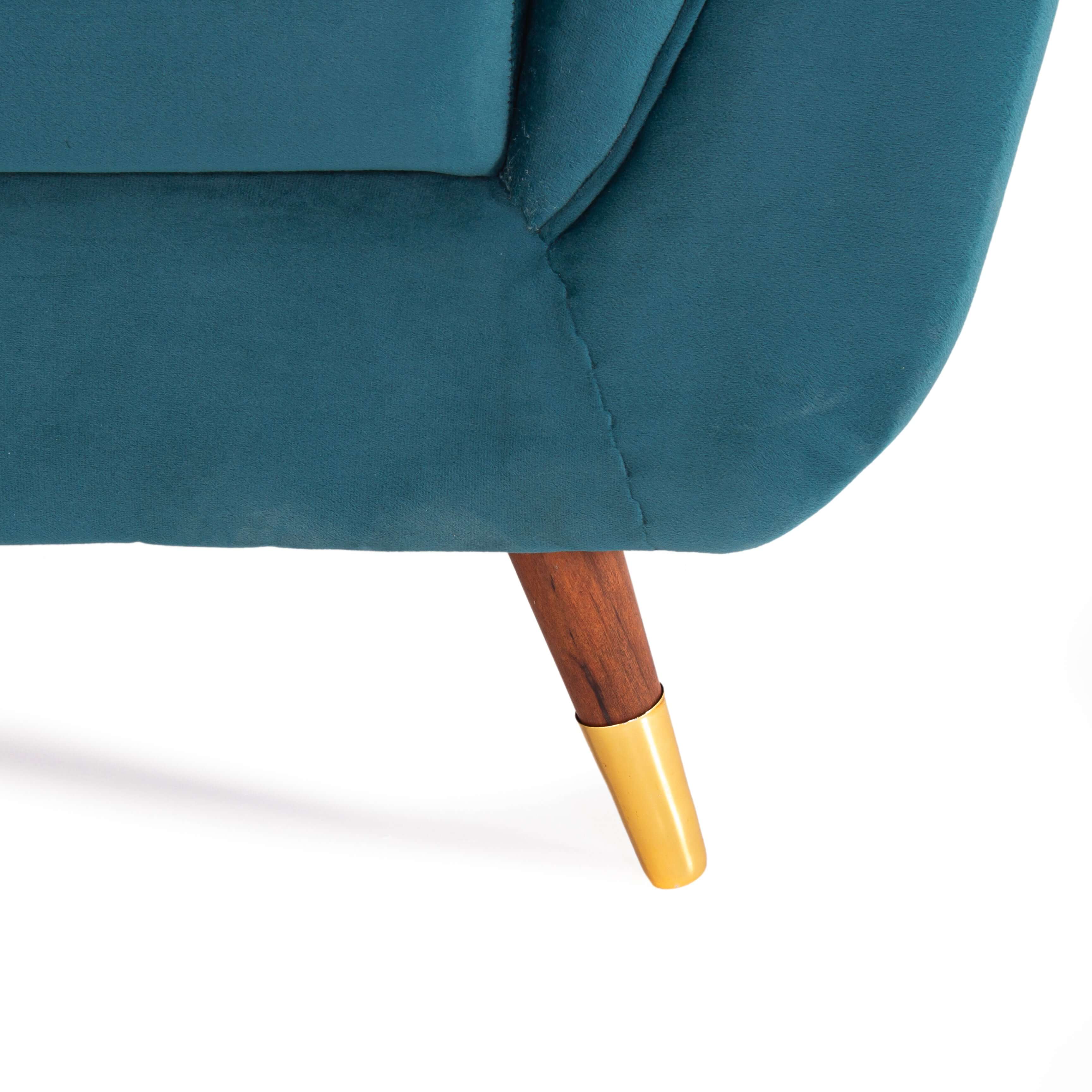 Peachtree Vegas Three Seater Velvet Fabric (Green) - Peachtree Home