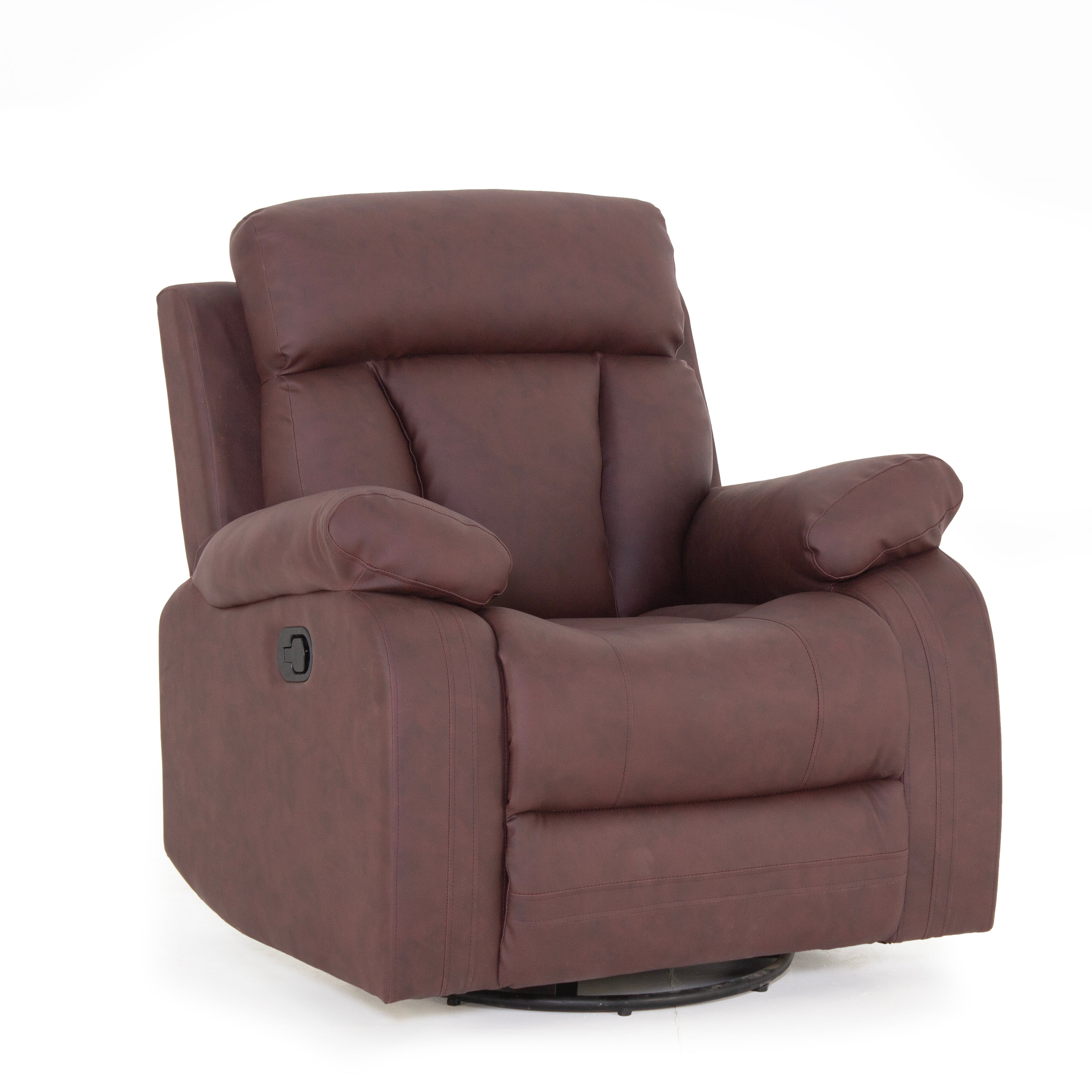 Peachtree Carrera Recliner One Seater Leatherite Fabric (Light Brown) - Peachtree Home