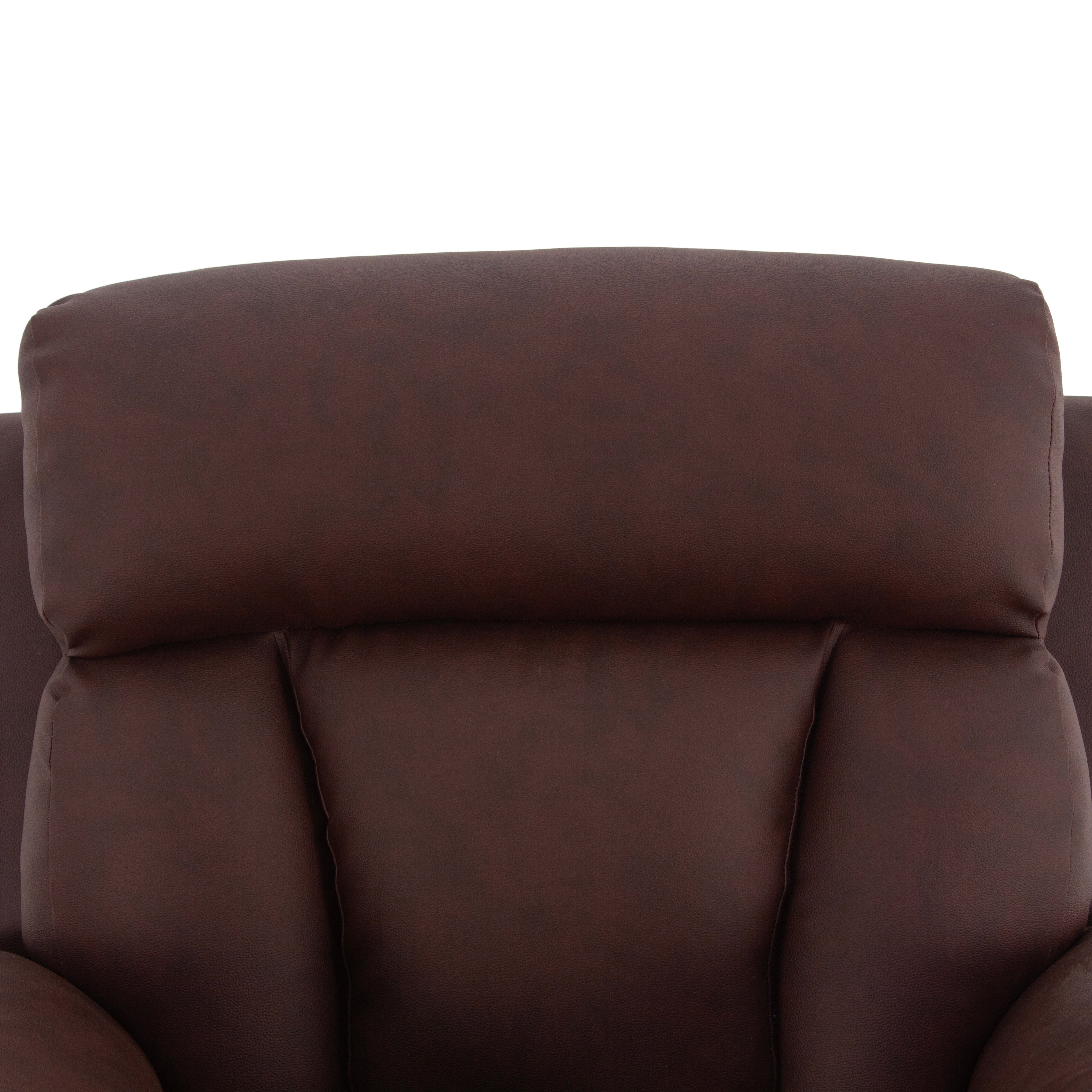 Peachtree Carrera Recliner One Seater Leatherite Fabric (Light Brown) - Peachtree Home