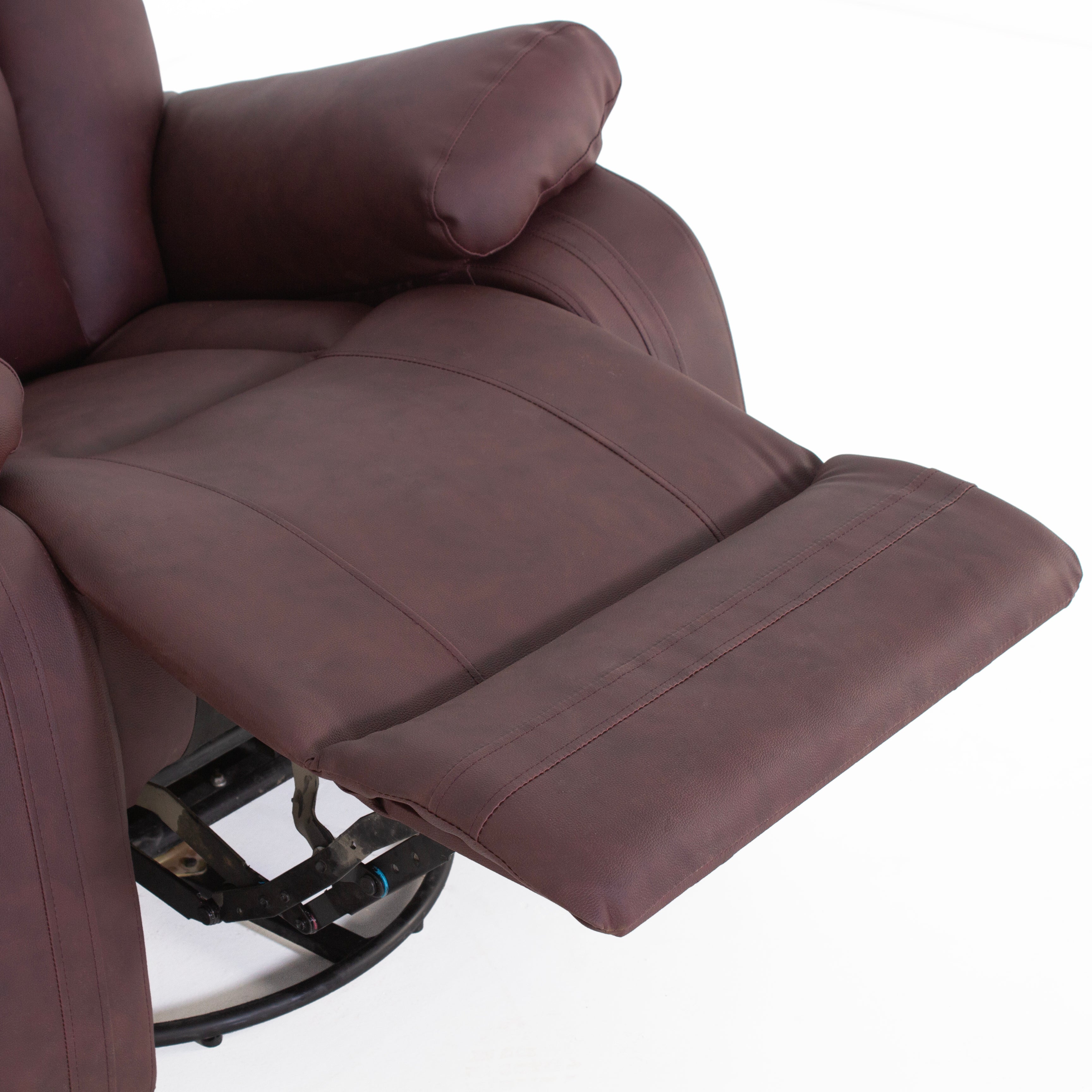 Peachtree Carrera Recliner One Seater Leatherite Fabric (Light Brown) - Peachtree Home