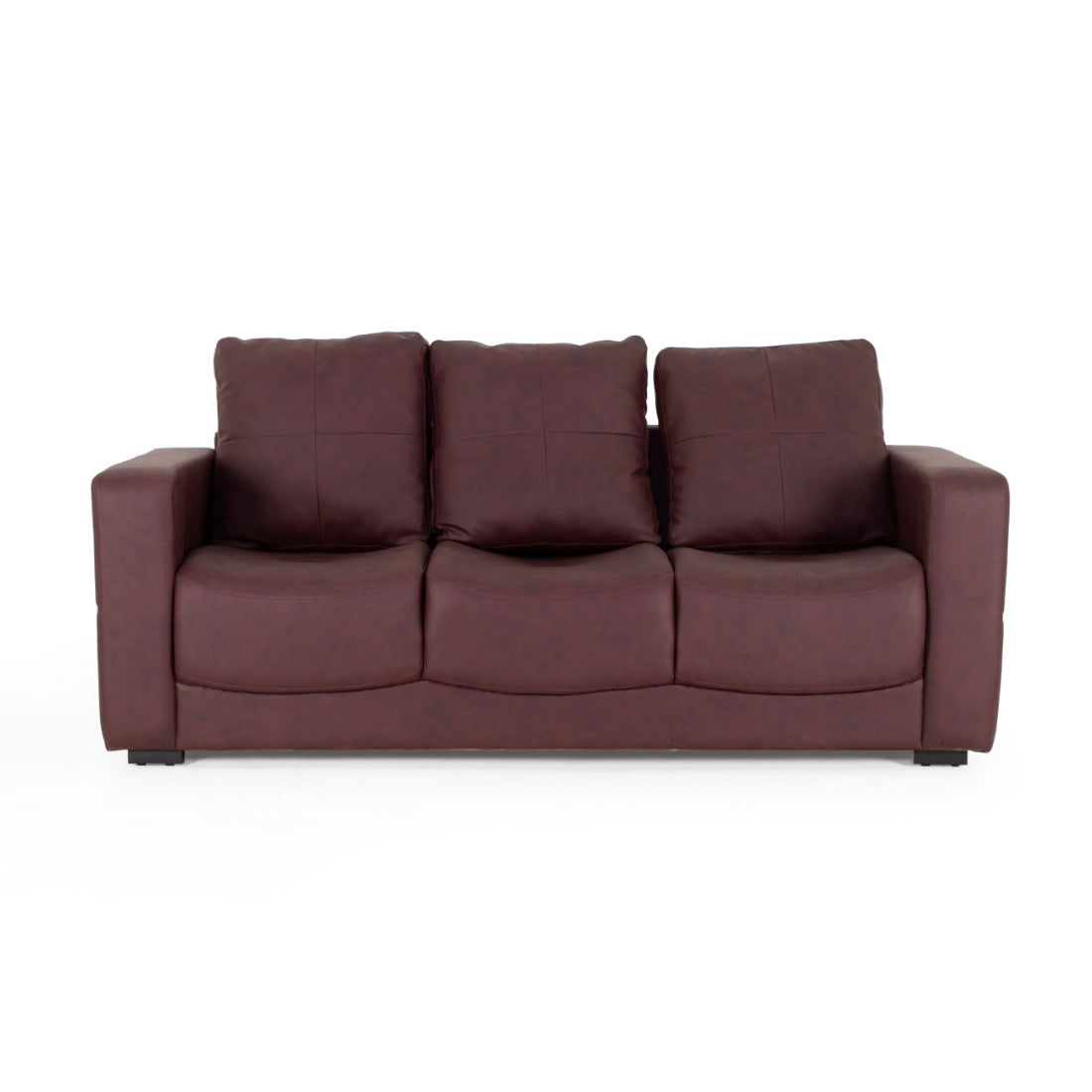 Peachtree Orchid Three Seater Seater Sofa Letherite (Brown) - Peachtree Home