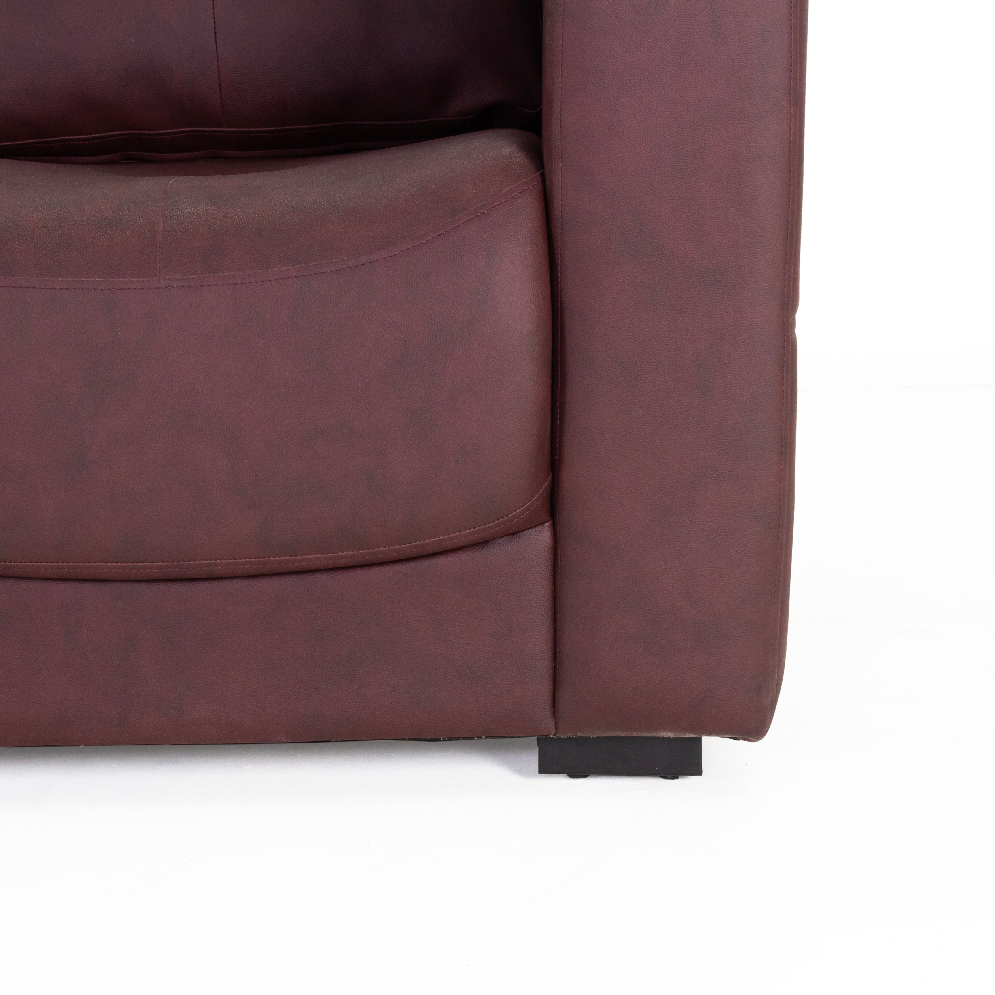 Peachtree Orchid Three Seater Seater Sofa Letherite (Brown) - Peachtree Home